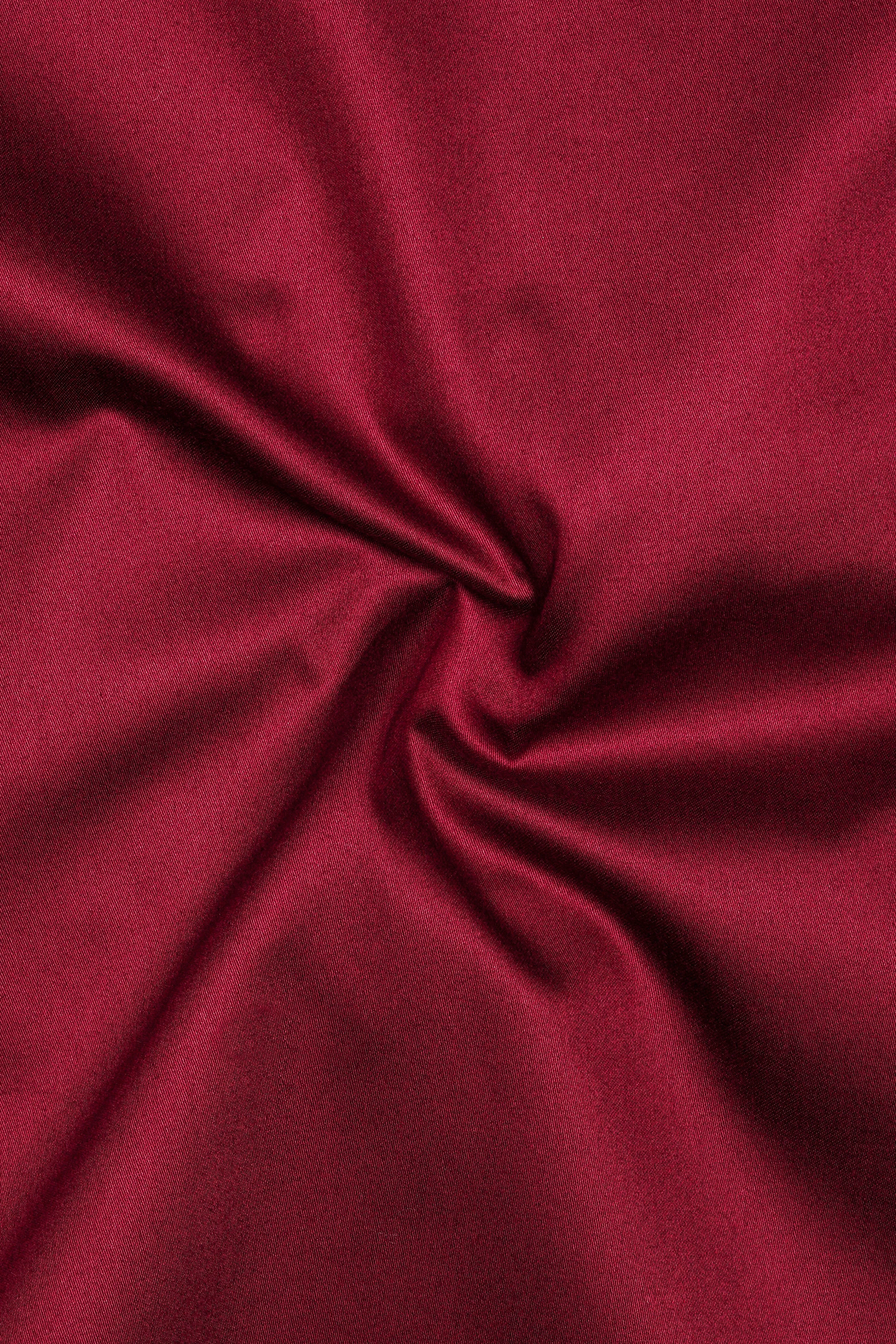 Majestic Ruby-Venetian Red Solid Subtle Sheen Super Soft Premium Cotton Dress Shirt sold by French Crown product image thumbnail 3