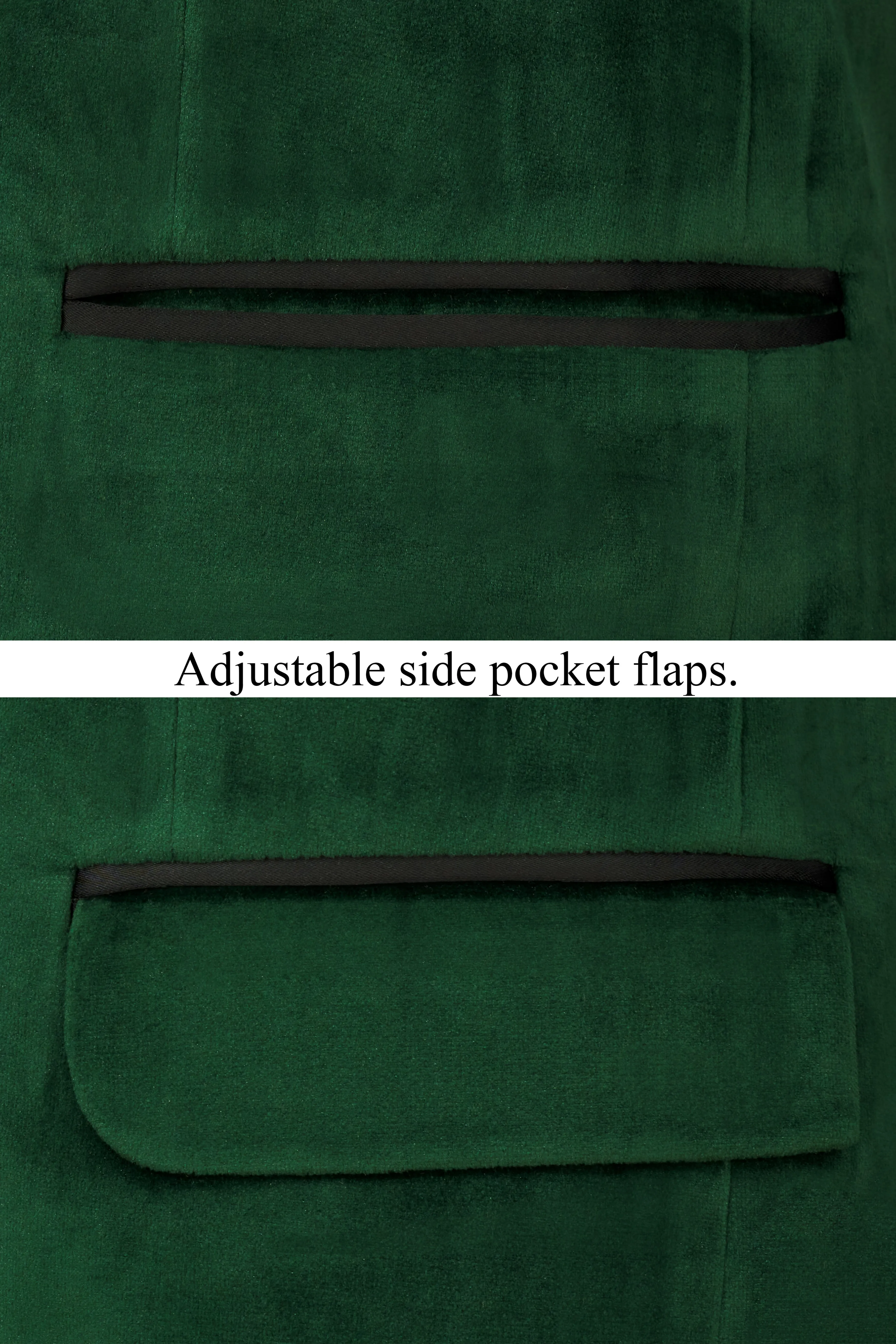 Phthalo Green Velvet Tuxedo Designer Blazer sold by French Crown product image thumbnail 5