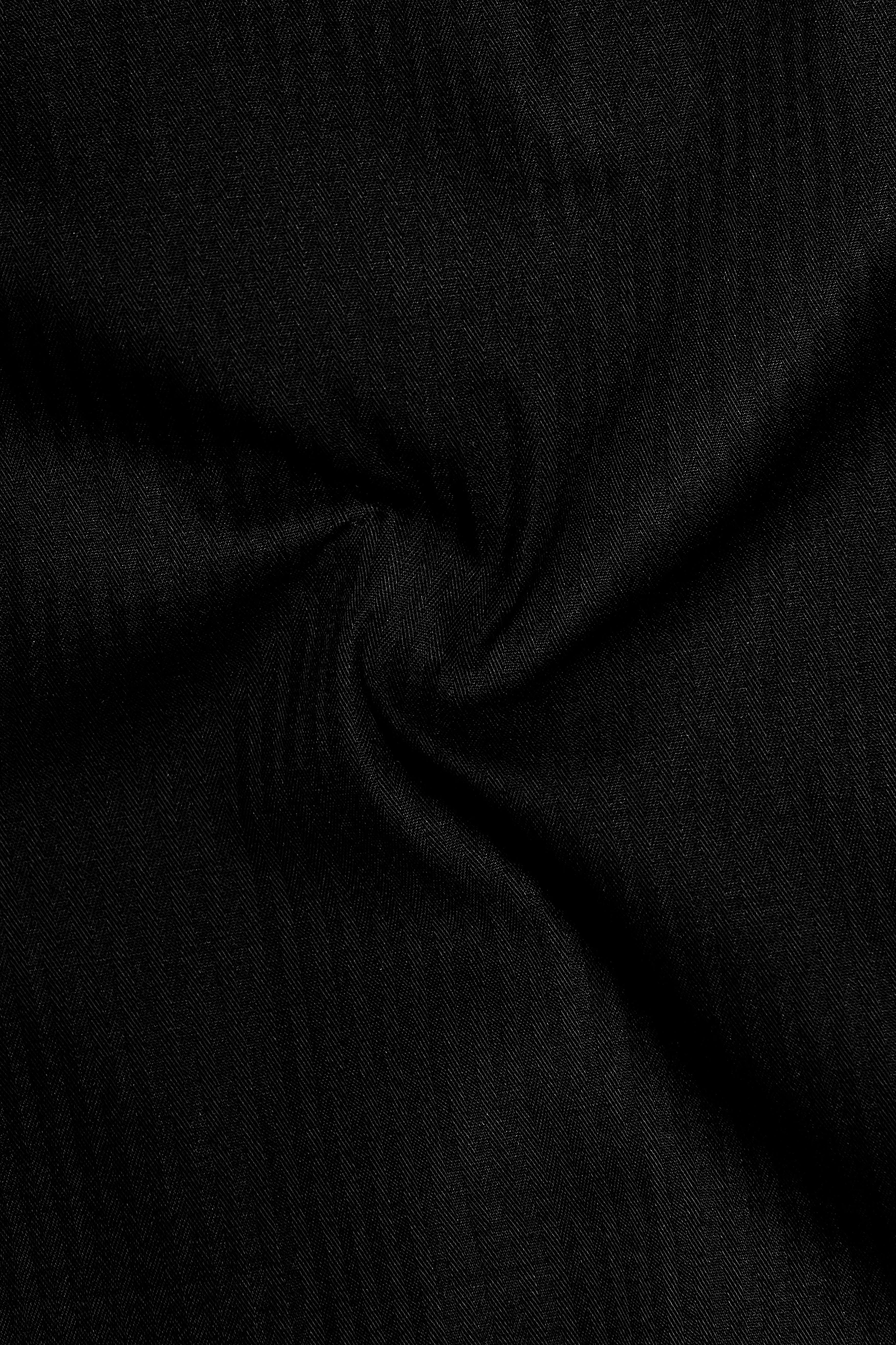 Jade Black Striped Dobby Cotton Shirt sold by French Crown product image thumbnail 3