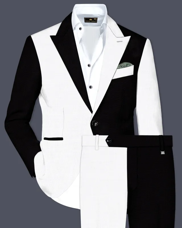 Black & White Luxurious Linen Suit sold by French Crown