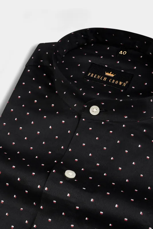 Jade Black Printed Super Soft Premium Cotton Shirt sold by French Crown