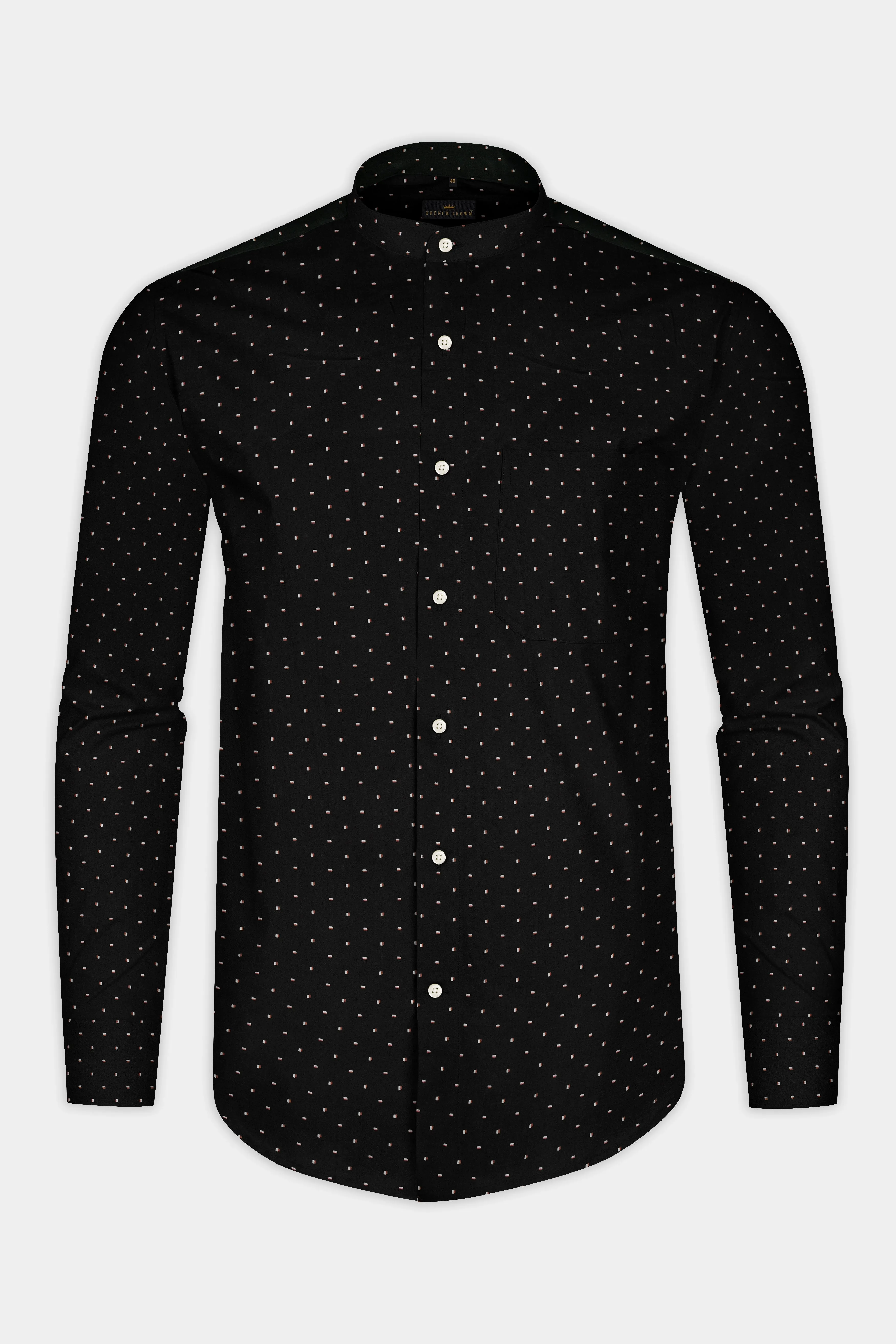 Jade Black Printed Super Soft Premium Cotton Shirt sold by French Crown product image thumbnail 4