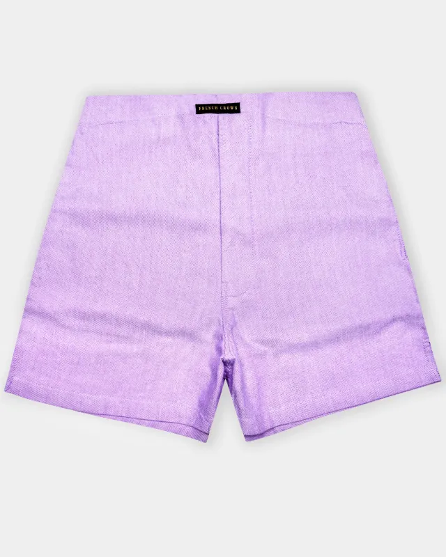 Lilac Pink Oxford Premium Cotton Boxer sold by French Crown