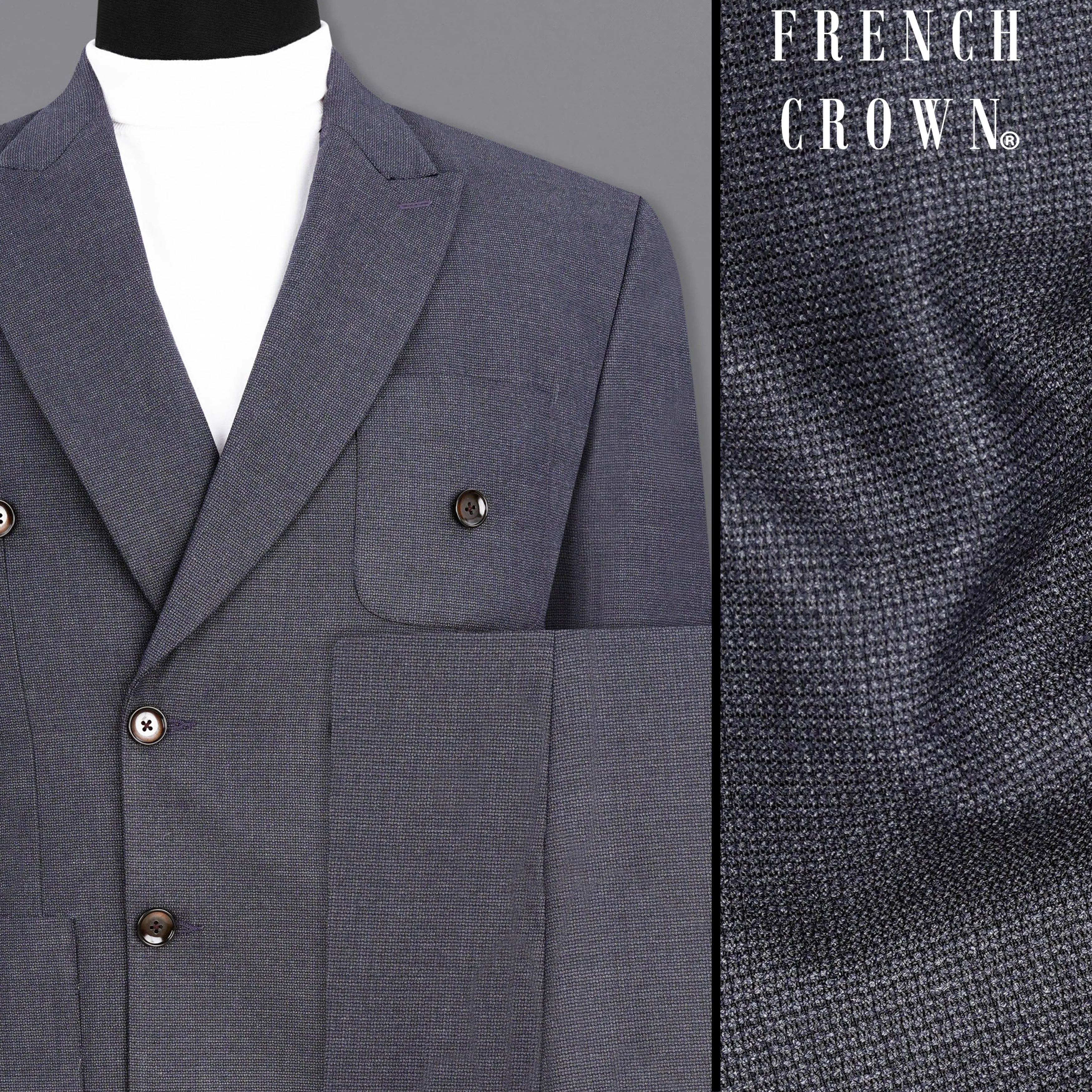 Scarpa Flow Gray Double Breasted Sports Suit sold by French Crown