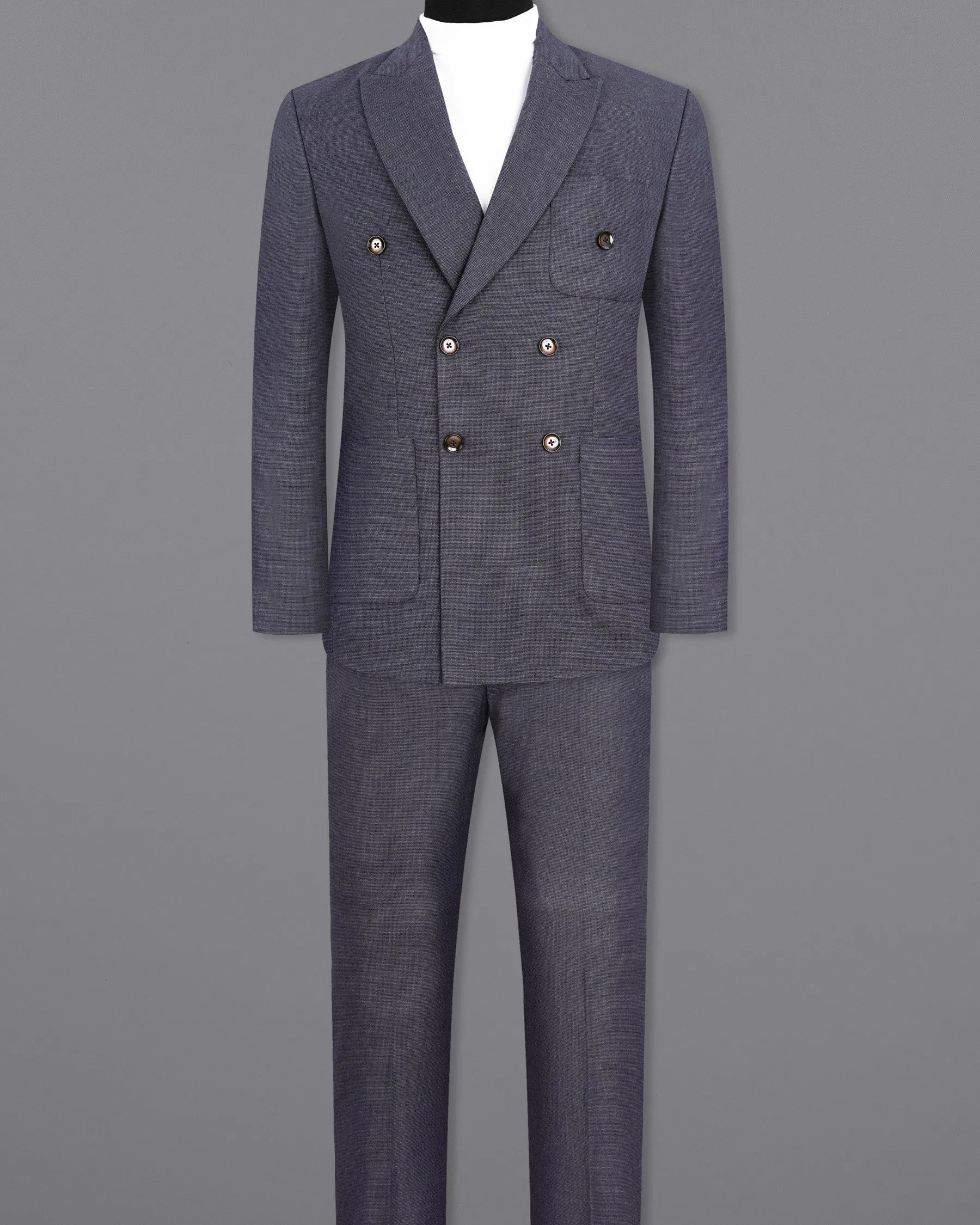 Scarpa Flow Gray Double Breasted Sports Suit sold by French Crown product image thumbnail 4