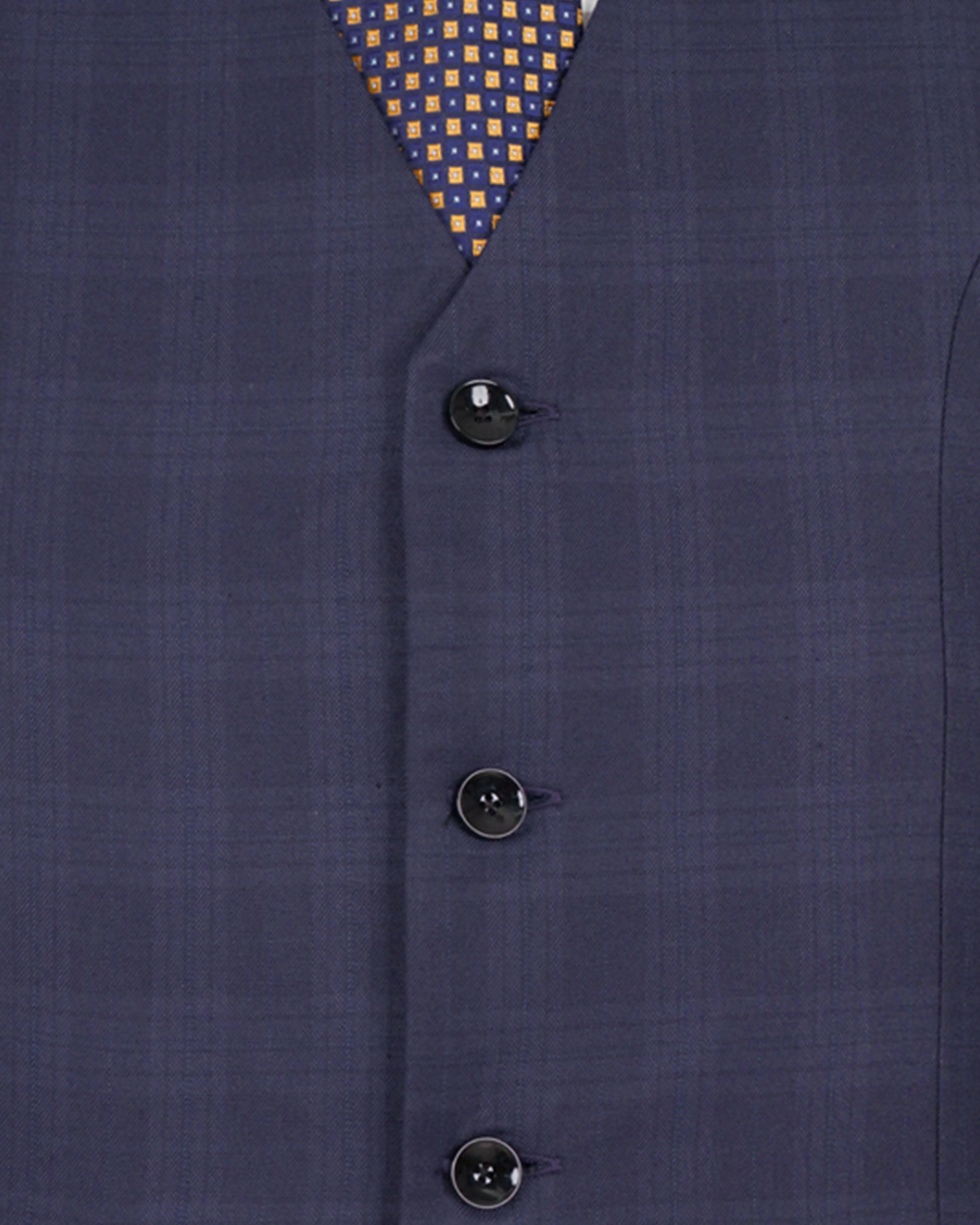 Martinique Blue Wool Rich Plaid Waistcoat sold by French Crown product image thumbnail 5