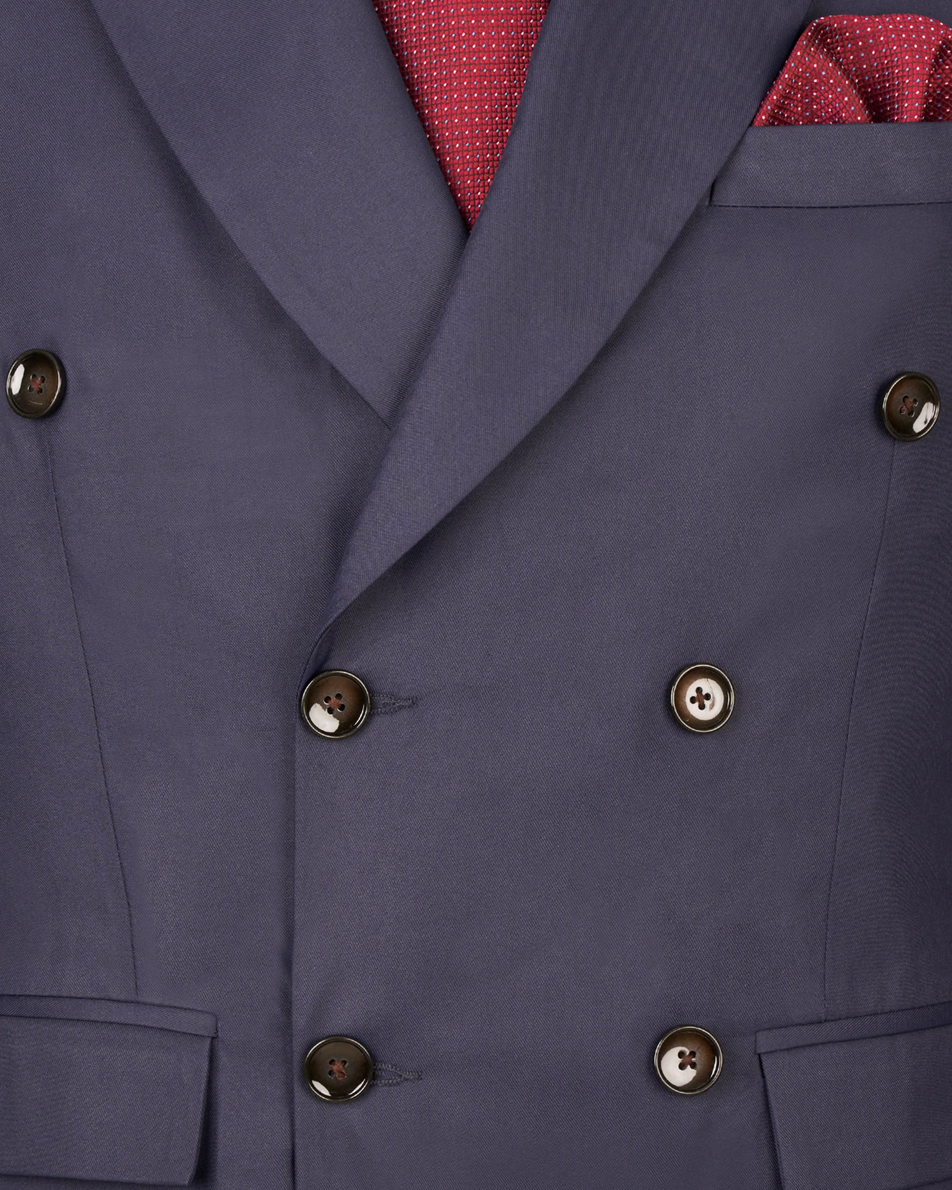 Gunmetal Blue Double Breasted Suit sold by French Crown product image thumbnail 5