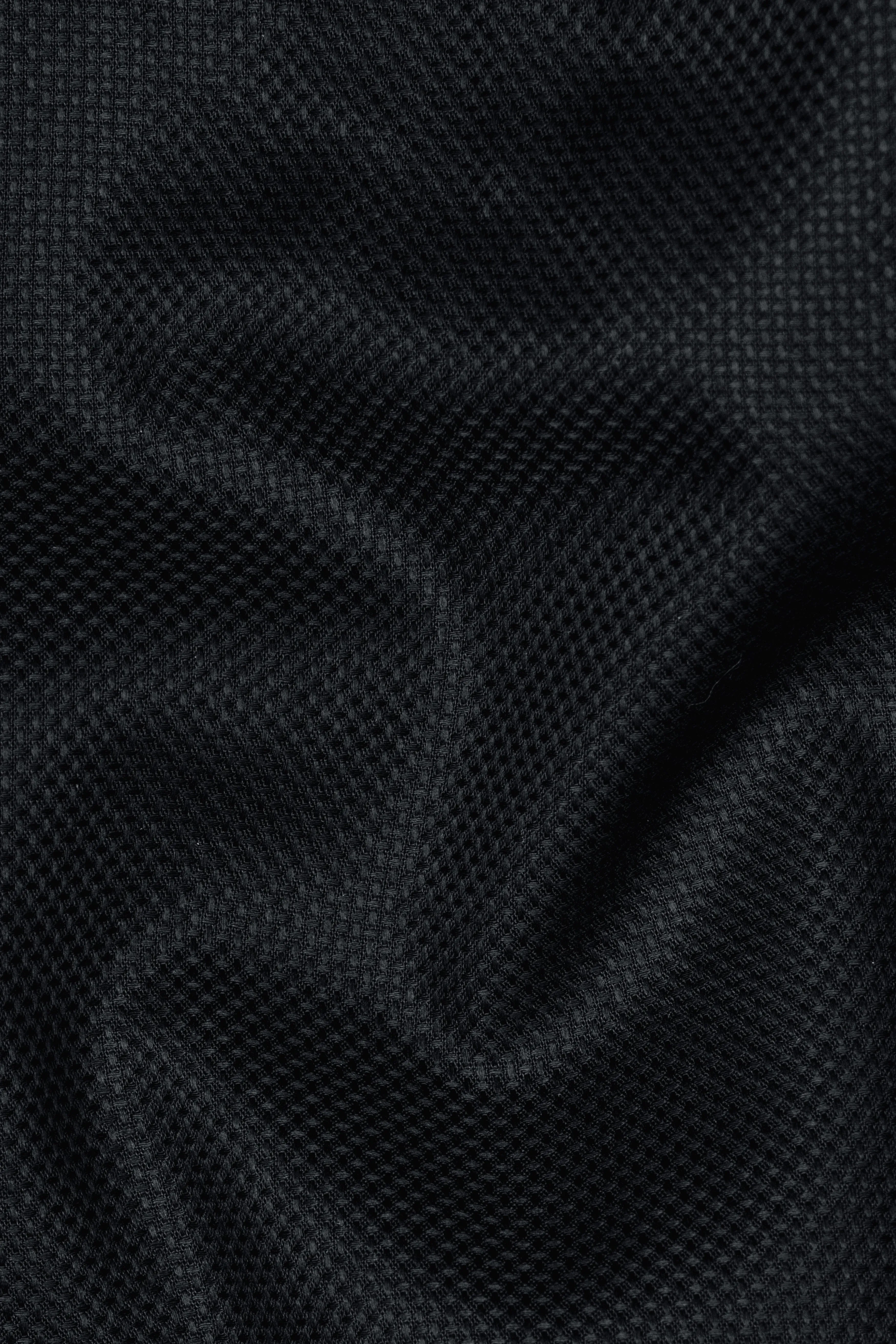 Jade Black Dobby Textured Premium Cotton Shirt sold by French Crown product image thumbnail 2