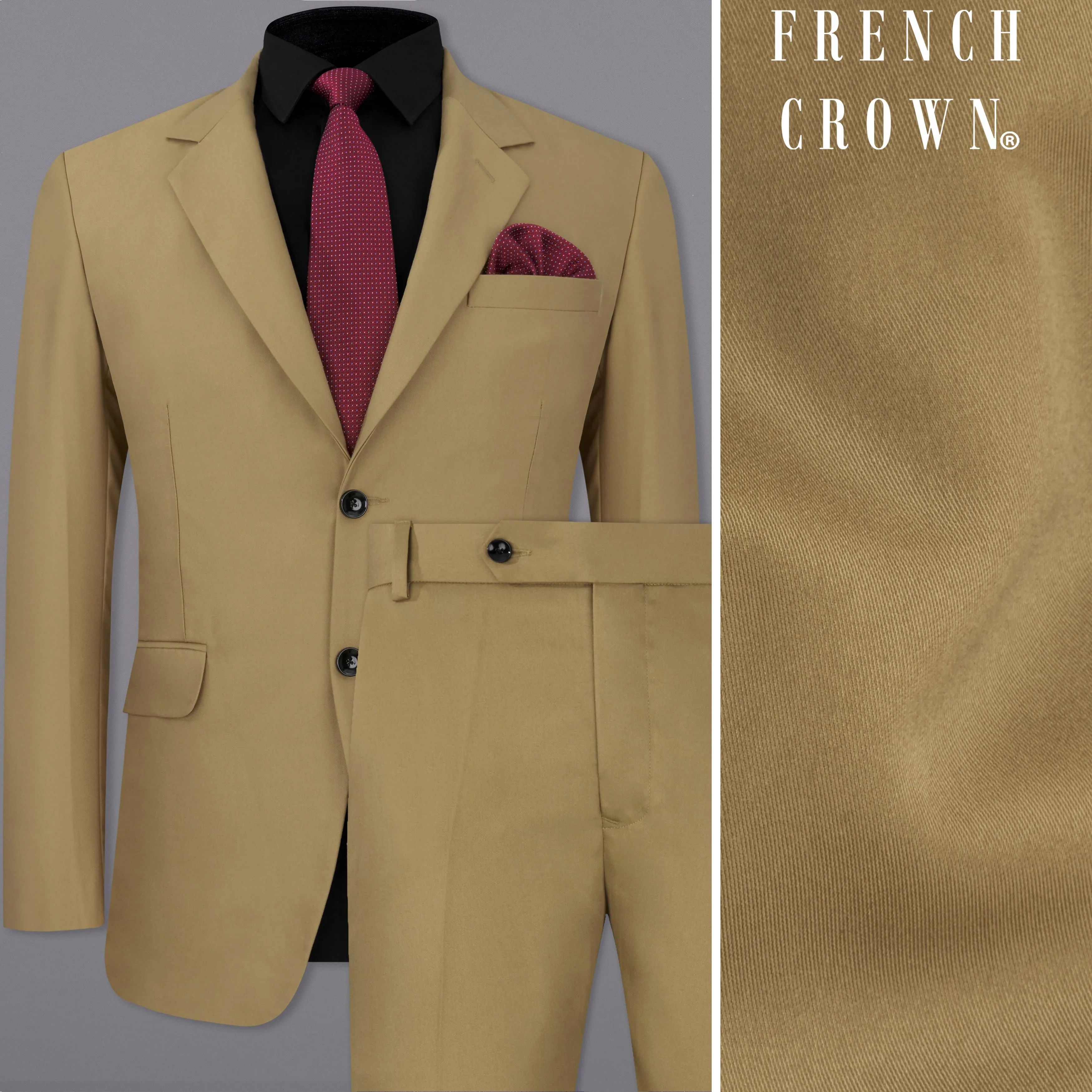 Clay Creek Brown Single Breasted Suit sold by French Crown