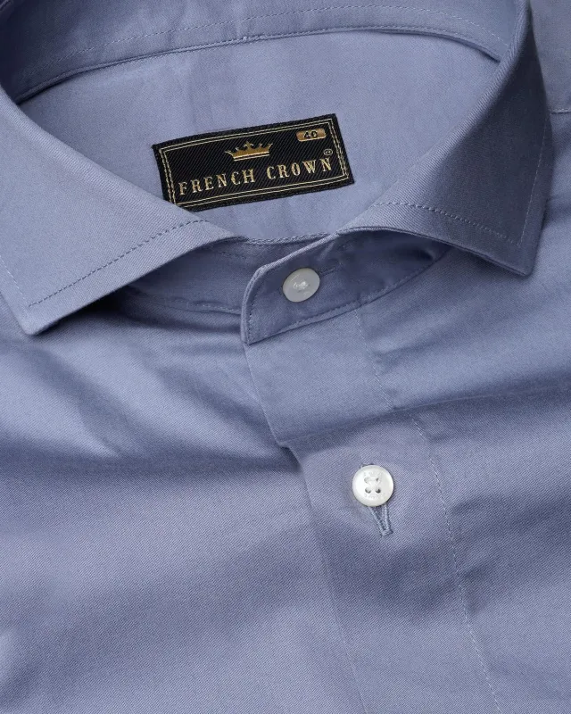 Oslo Blue Super Soft Premium Cotton Shirt sold by French Crown