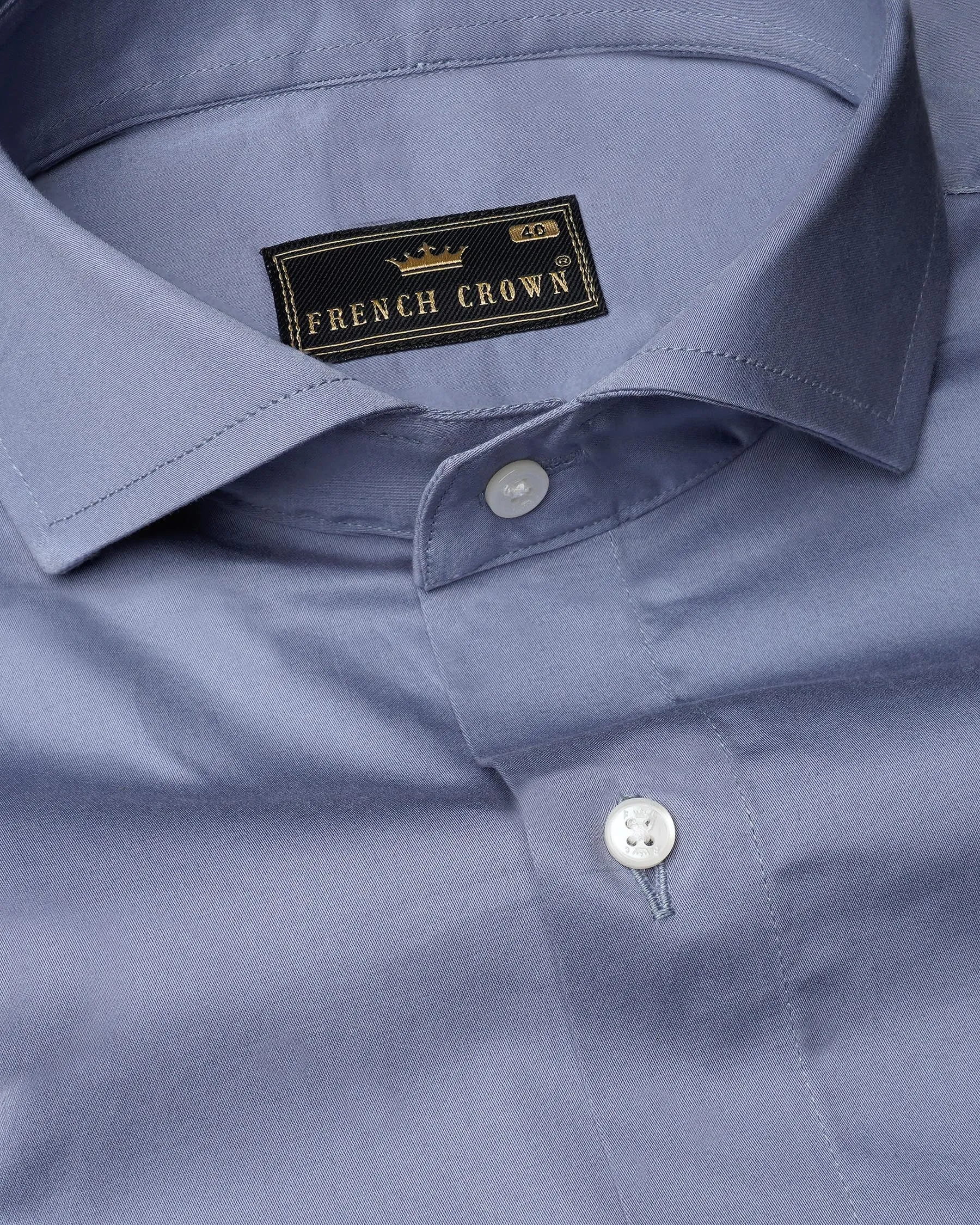 Oslo Blue Super Soft Premium Cotton Shirt sold by French Crown