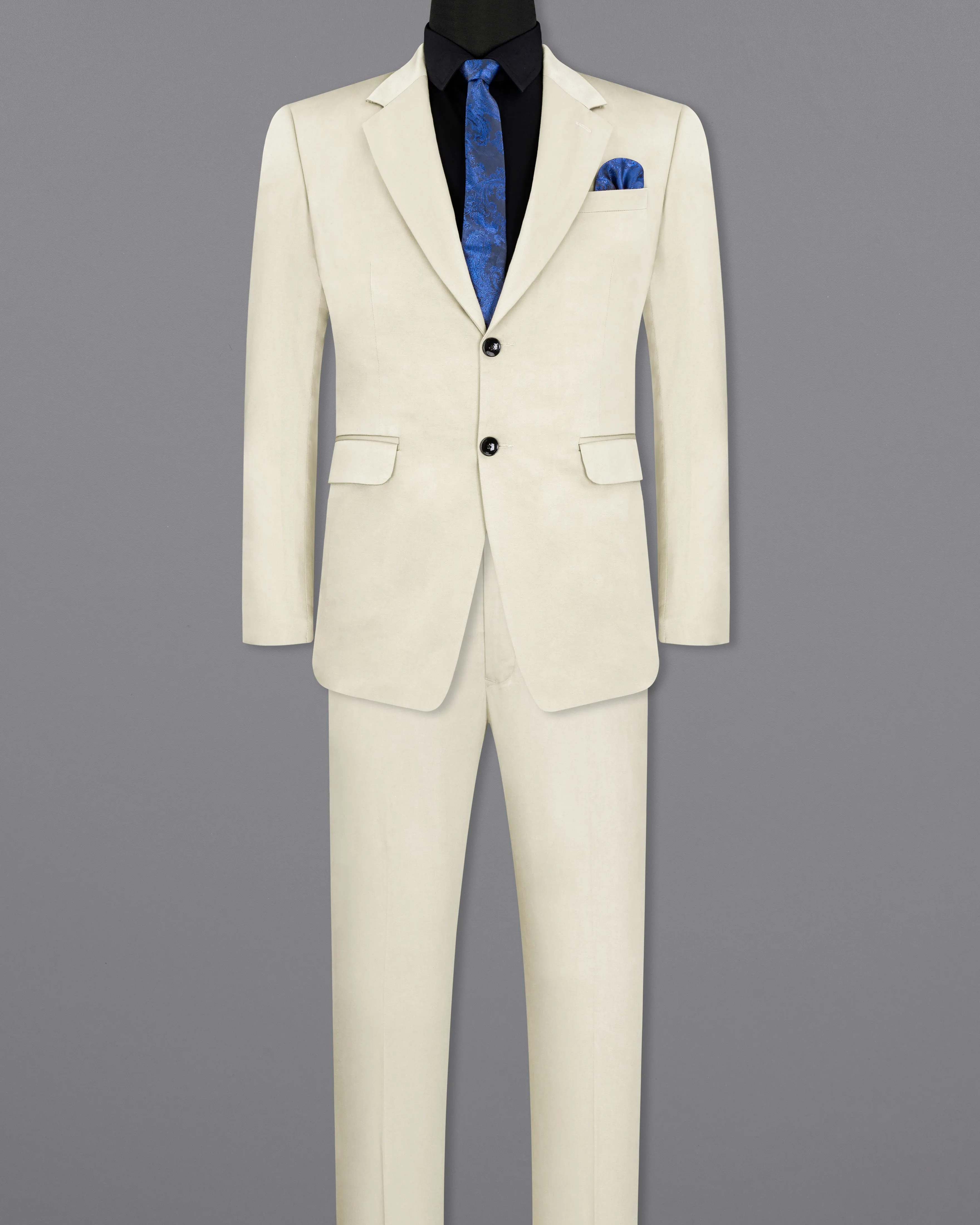 Merino Cream Stretchable Premium Cotton traveler Suit sold by French Crown product image thumbnail 4