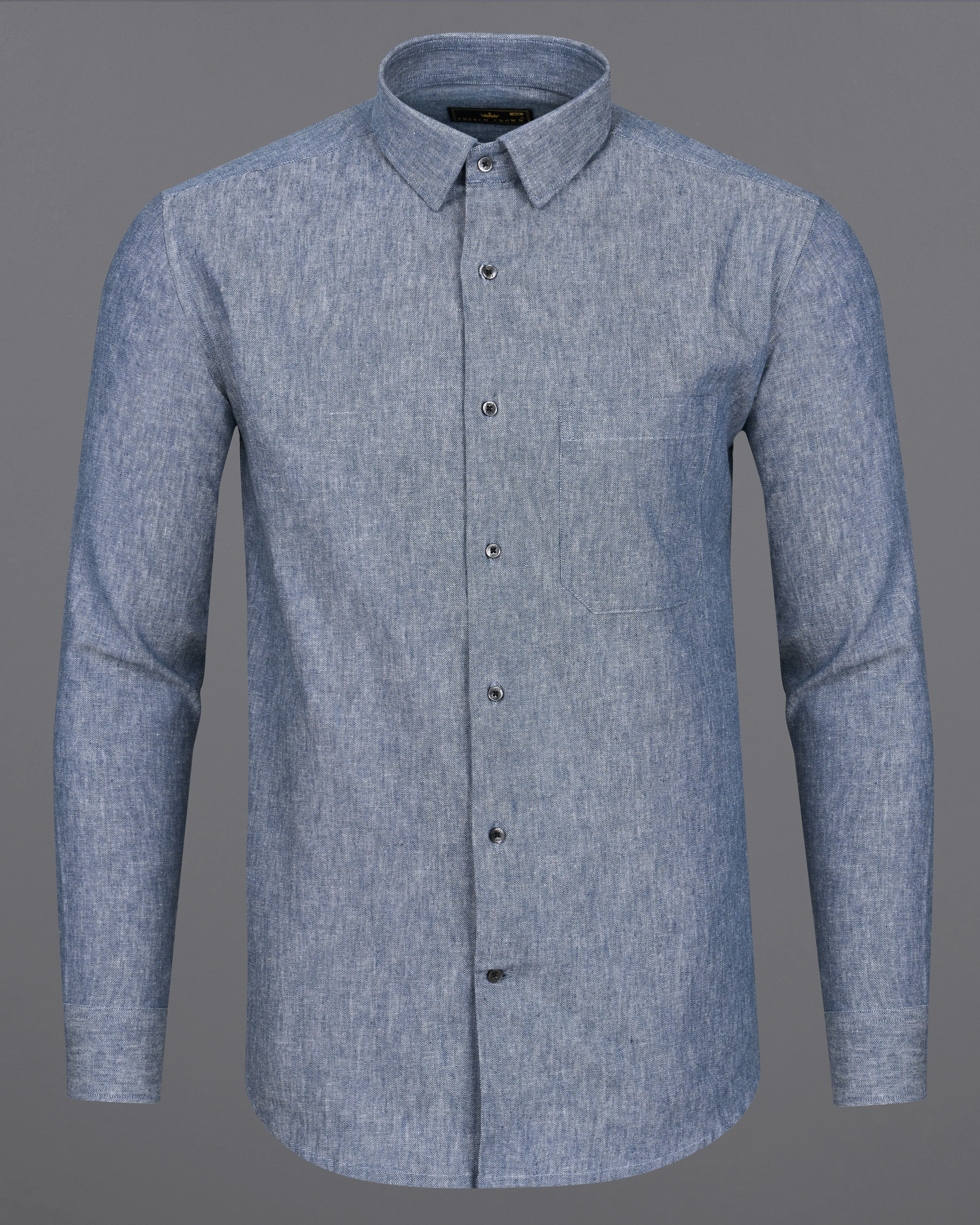 Cadet Gray Denim Shirt sold by French Crown product image thumbnail 5