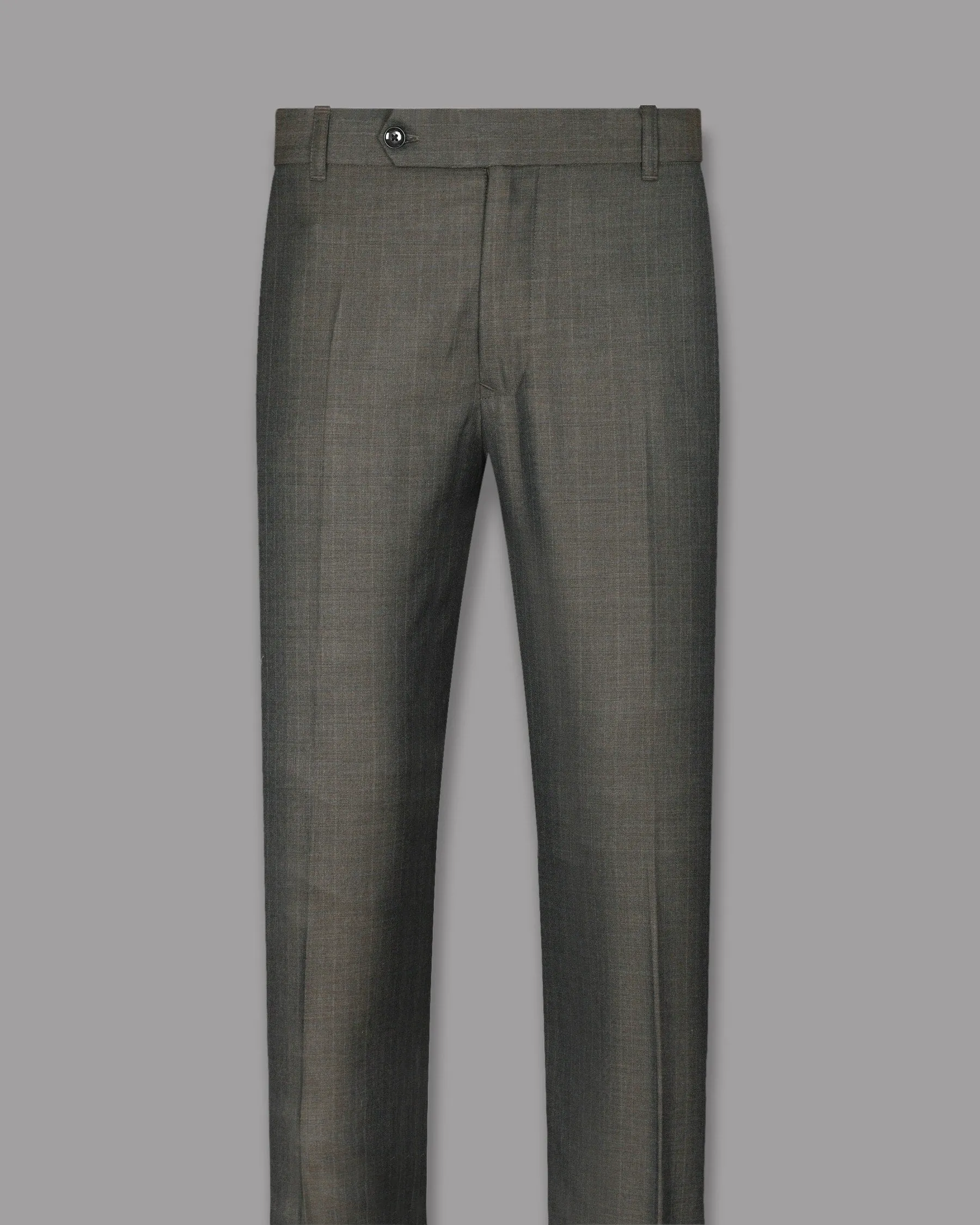 Tundora Brown Subtle Checked Pant sold by French Crown product image thumbnail 4