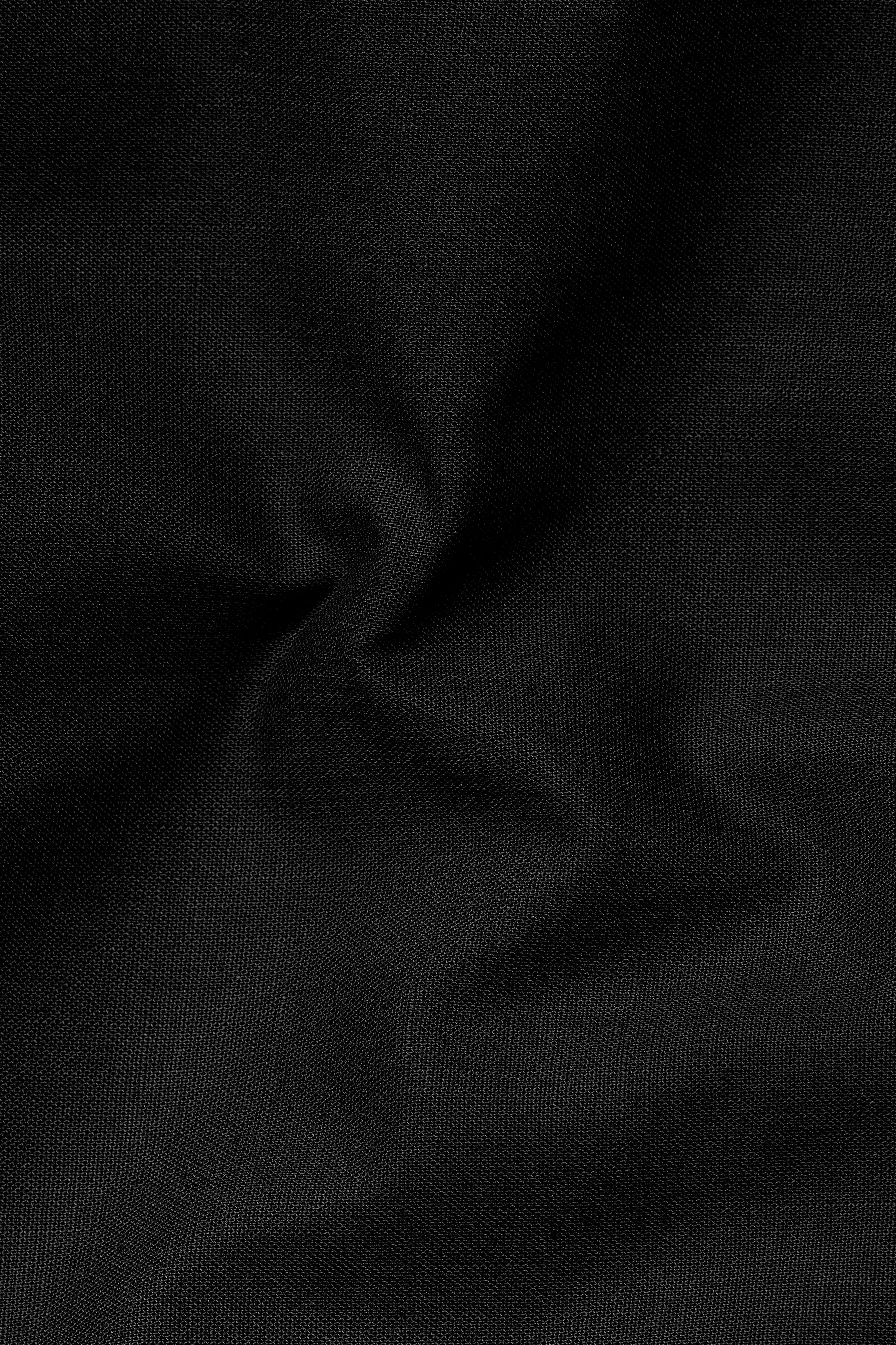 JADE BLACK LUXURIOUS CROSS PLACKET BANDHGALA/MANDARIN BLAZER sold by French Crown product image thumbnail 3