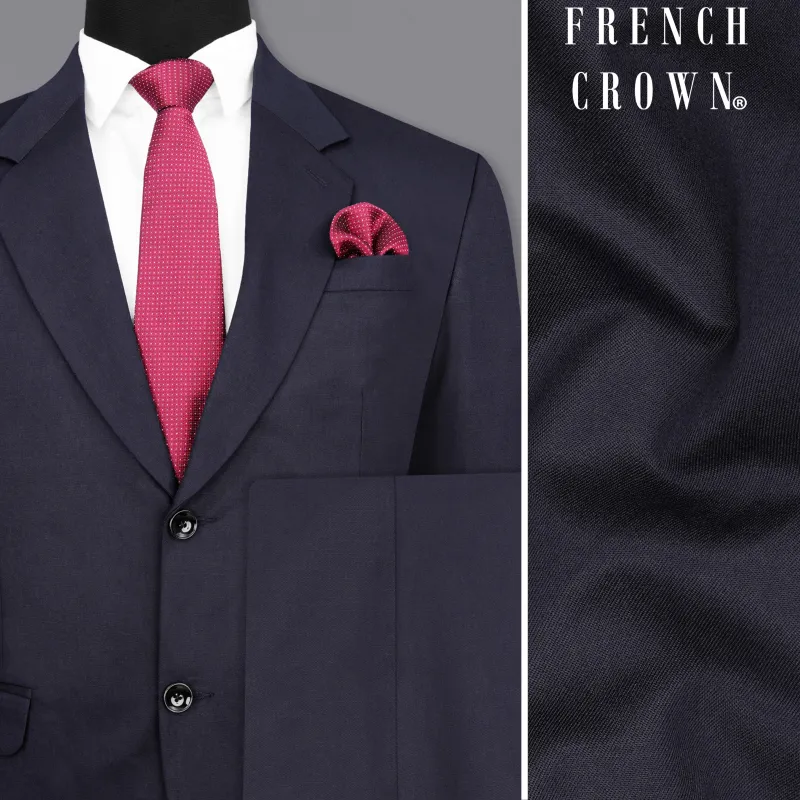 Gunmetal Blue Single Breasted Suit sold by French Crown