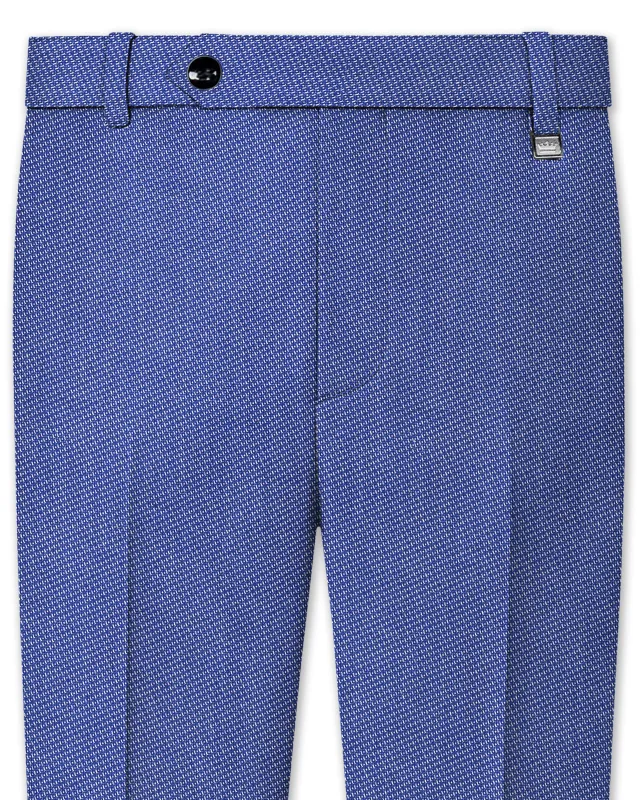 Sky Blue Micro Textured Ultra soft Formal Pant sold by French Crown