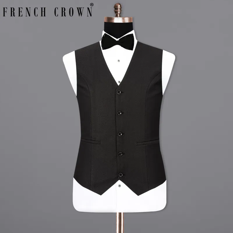 Thunder Black Stripes Waistcoat sold by French Crown