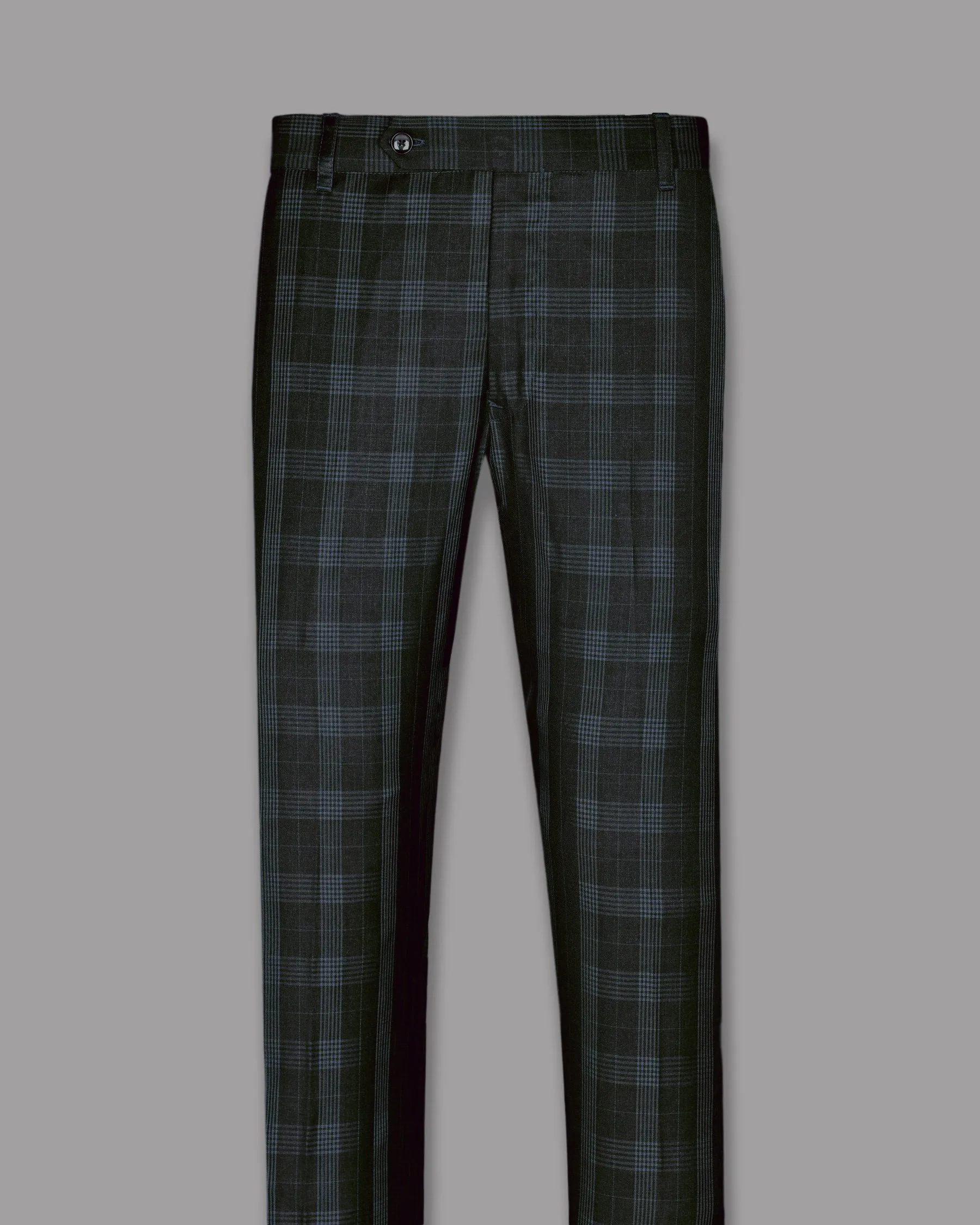 Charcoal Prince of Wales Checked Wool Blend Pant sold by French Crown product image thumbnail 4