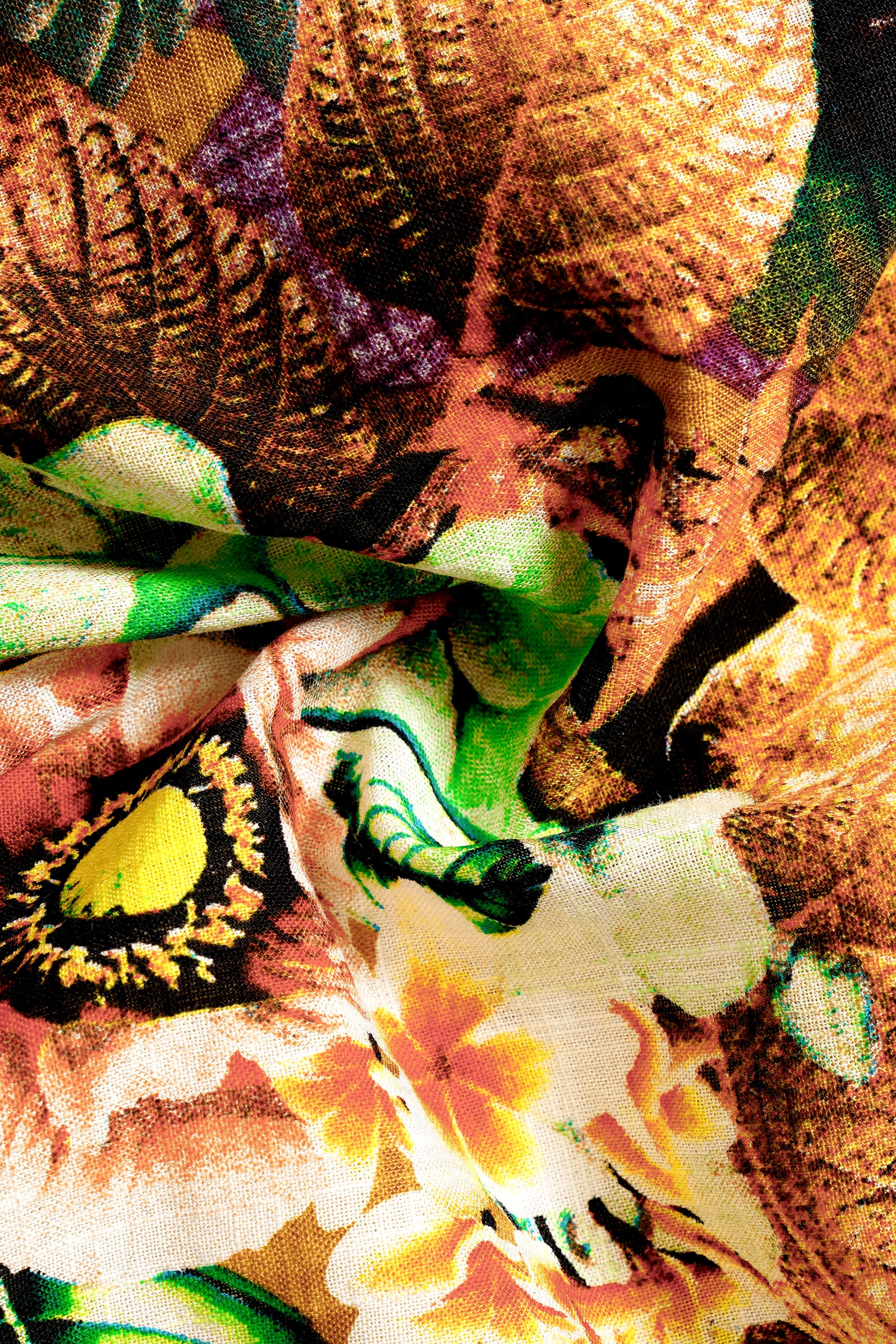 RusticPetal-Tussock Brown Floral Printed Lightweight Premium Cotton Multicolor Casual Shirt sold by French Crown product image thumbnail 3