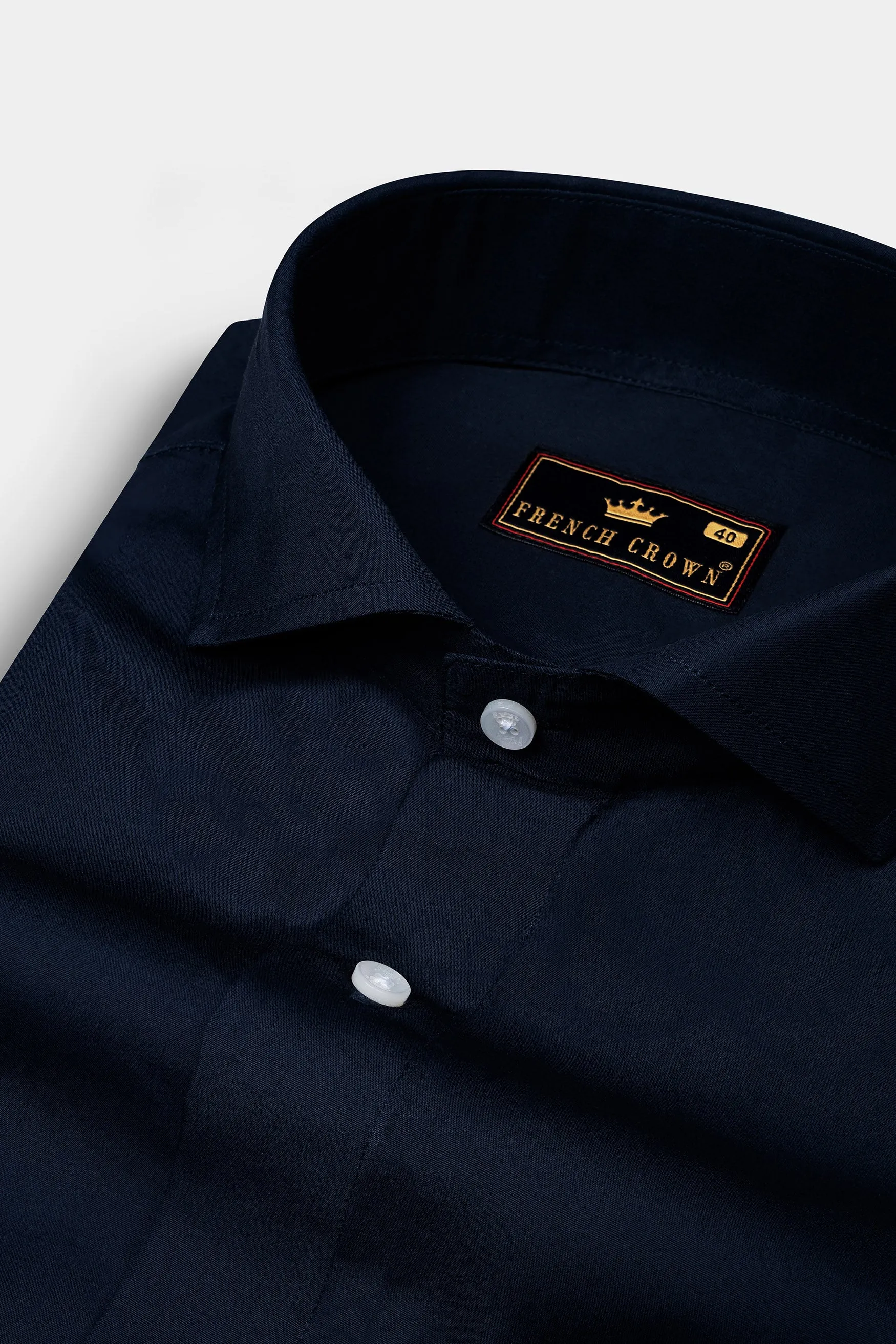 Mirage Blue Premium Cotton Shirt sold by French Crown