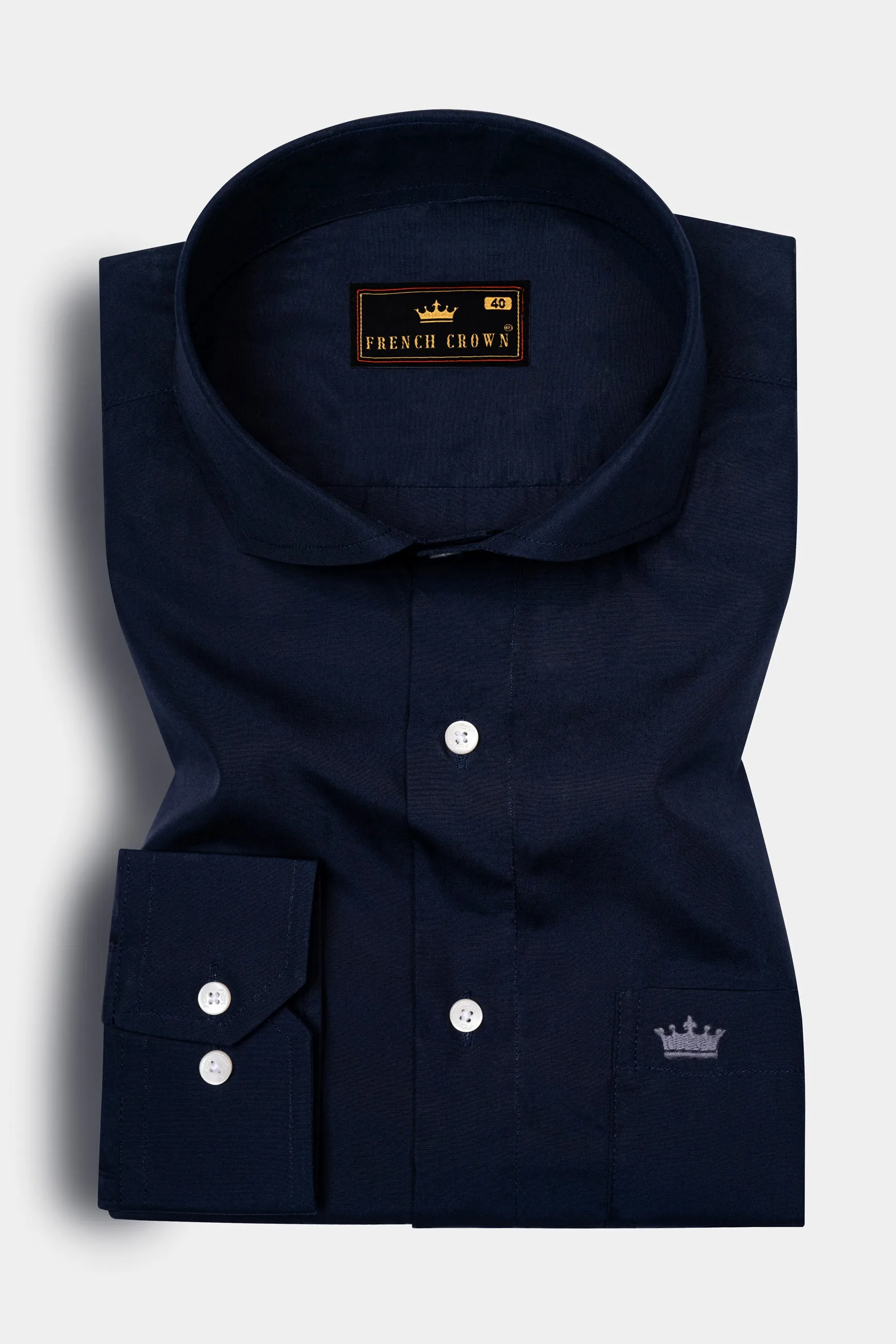 Mirage Blue Premium Cotton Shirt sold by French Crown product image thumbnail 3