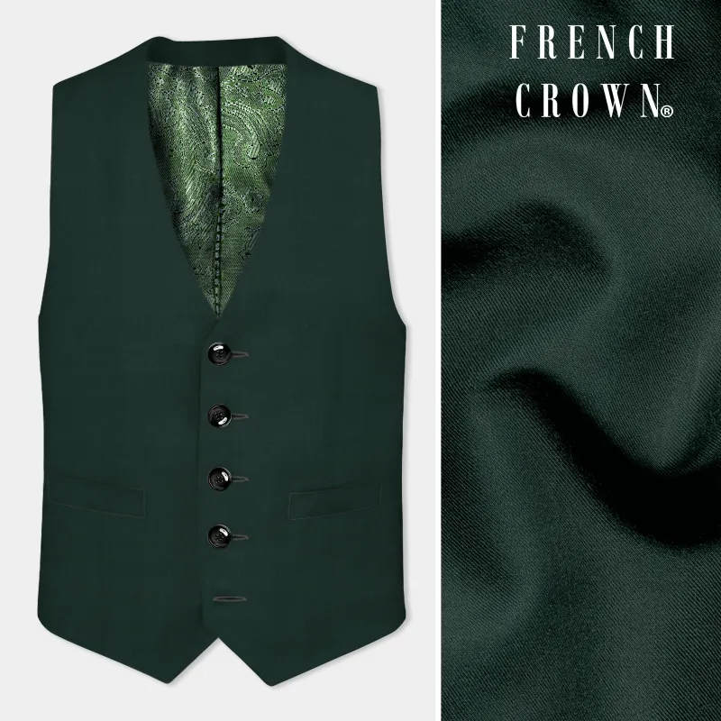 Celtic Green Wool Rich Waistcoat sold by French Crown