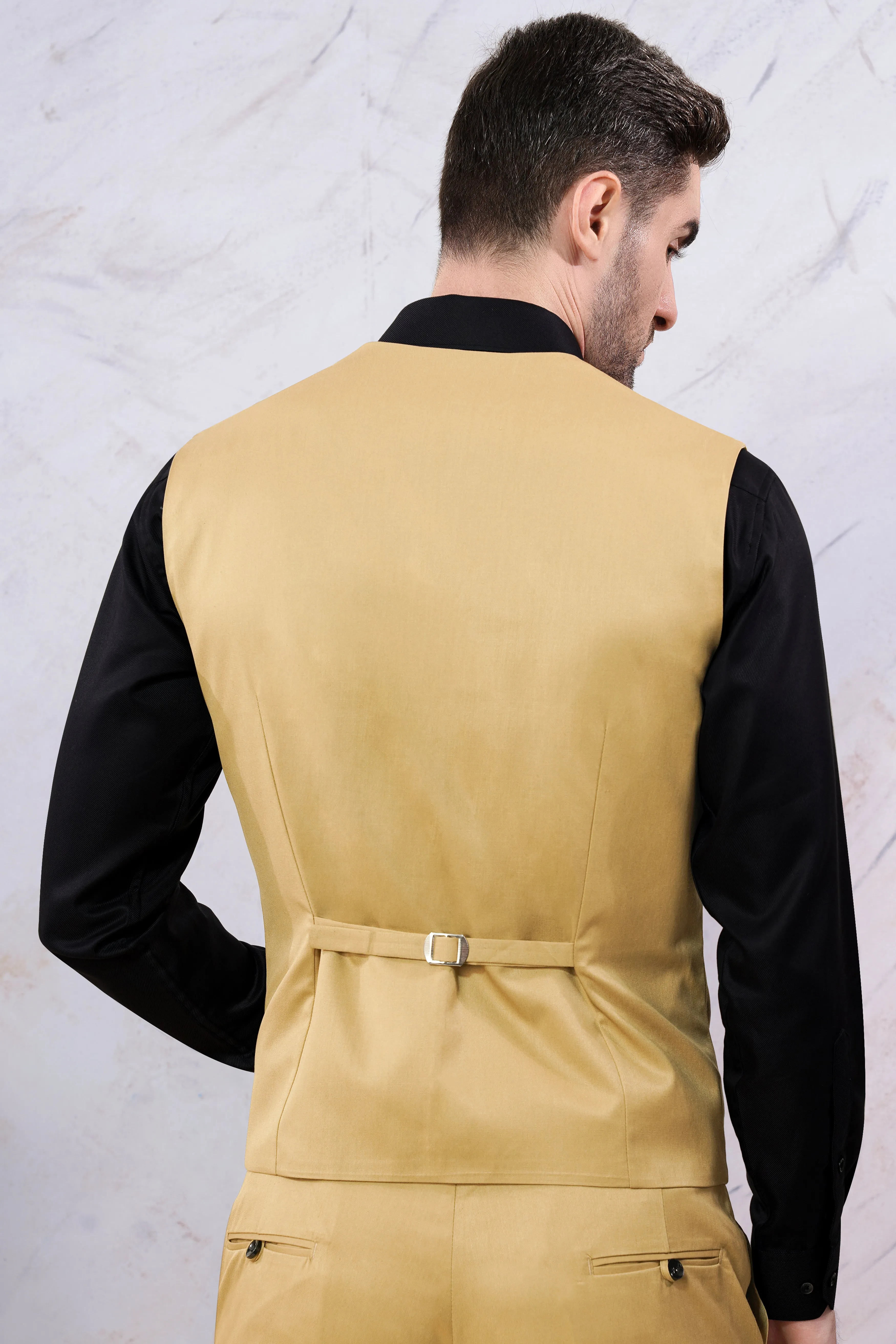 Twine Beige Wool Rich Waistcoat sold by French Crown product image thumbnail 4