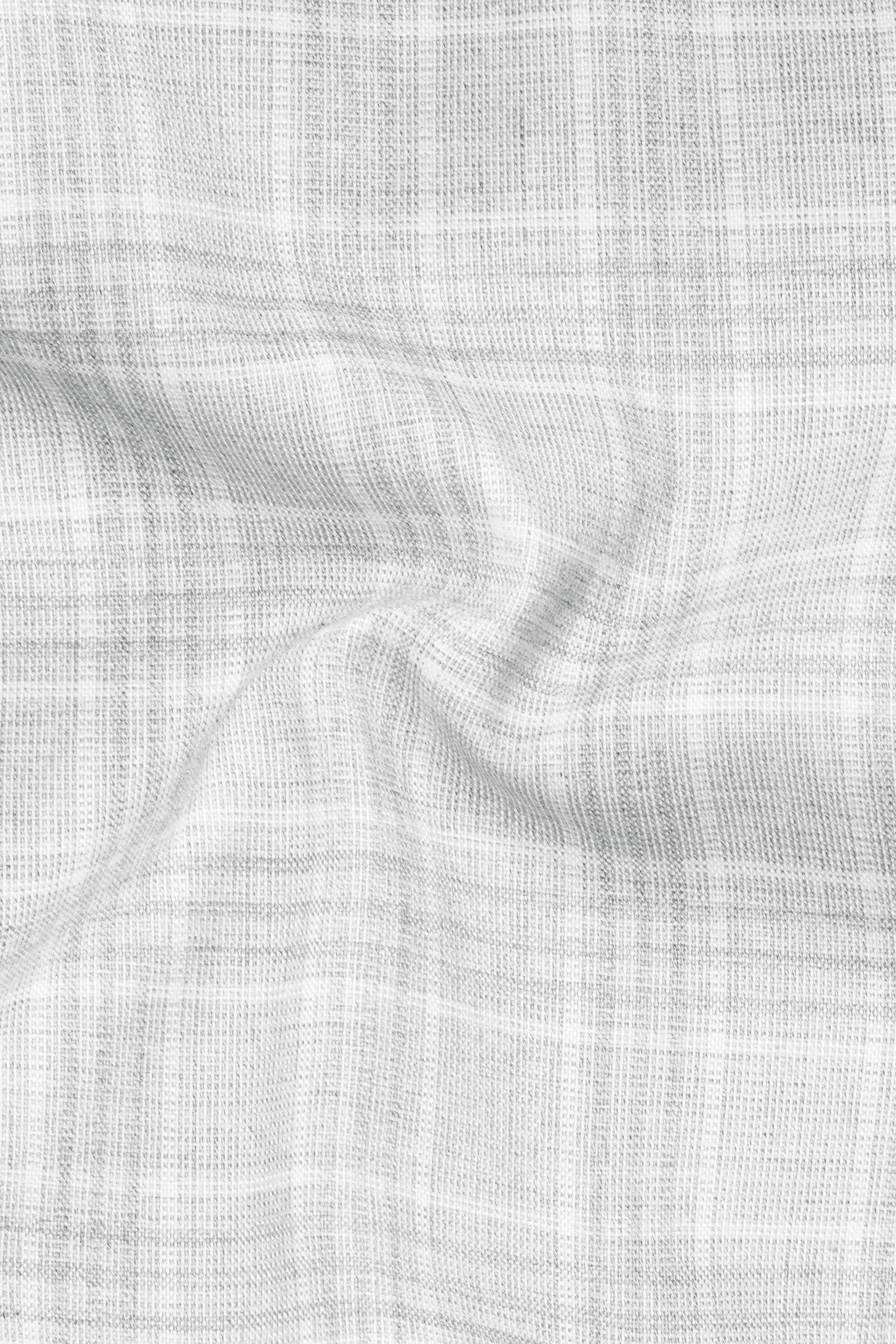 Cloud Gray Plaid Wool Rich Double Breasted Suit sold by French Crown product image thumbnail 3