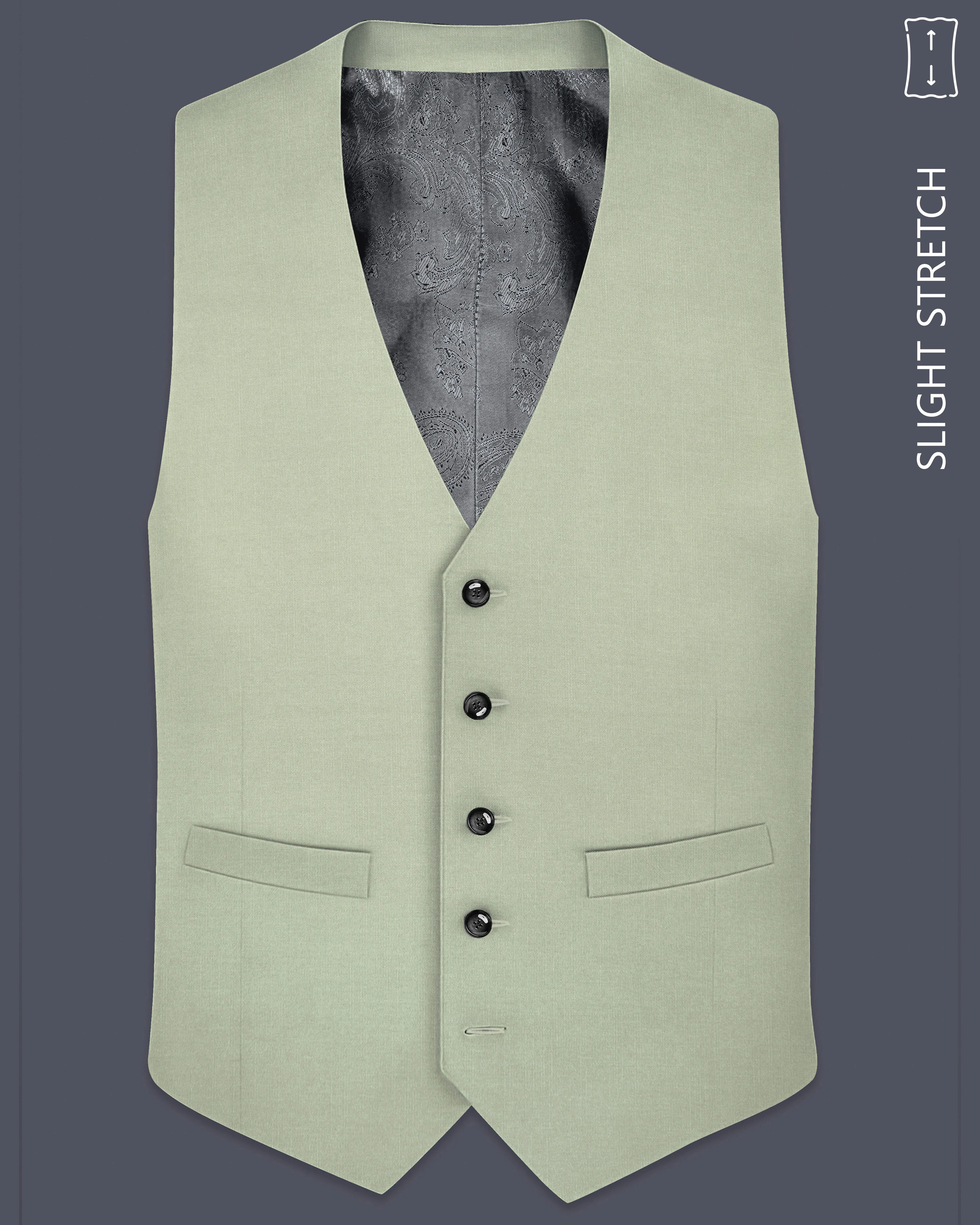Xanadu Green and Twine Brown Wool Rich Waistcoat sold by French Crown