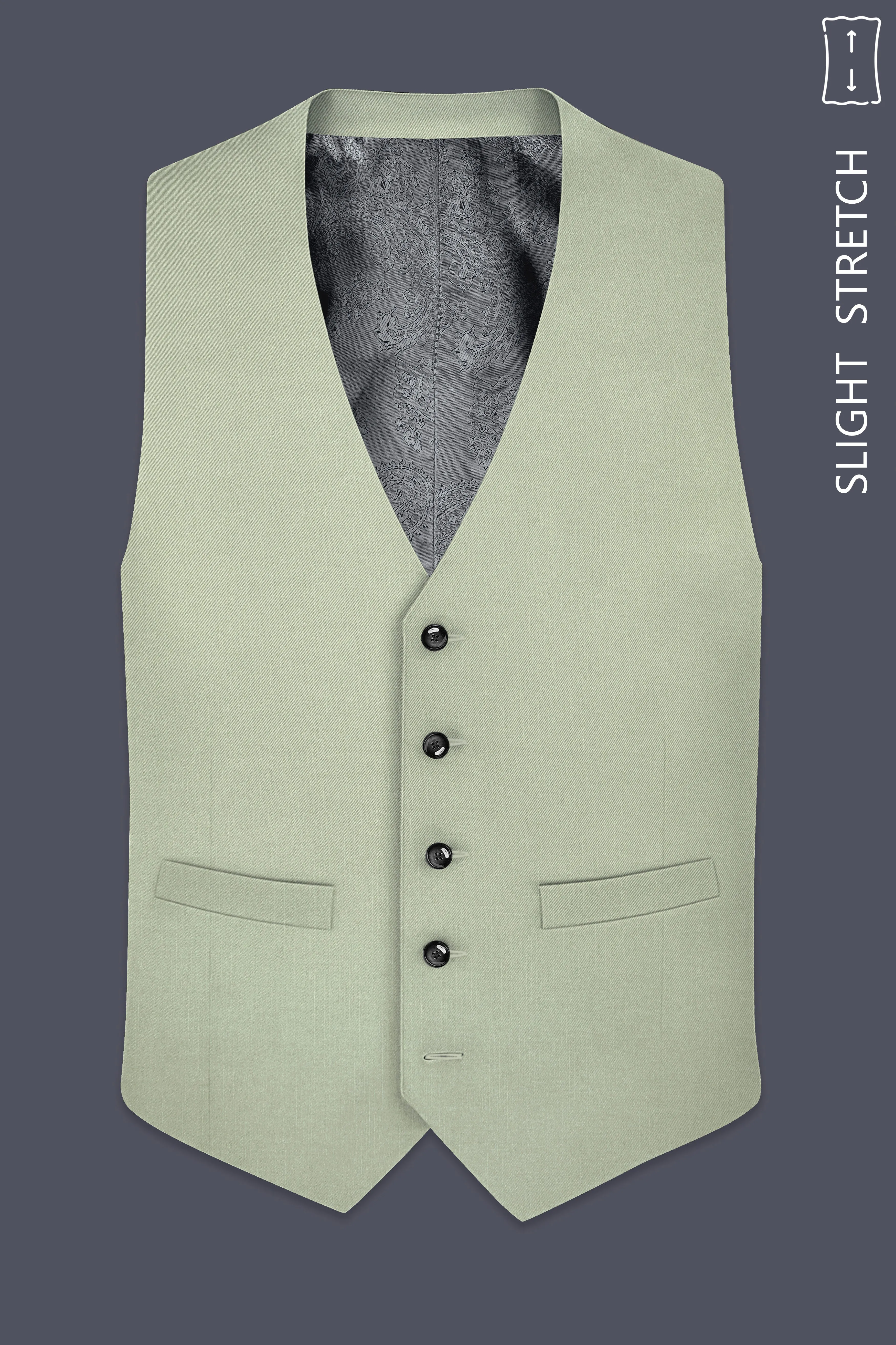 Xanadu Green and Twine Brown Wool Rich Waistcoat sold by French Crown product image thumbnail 2