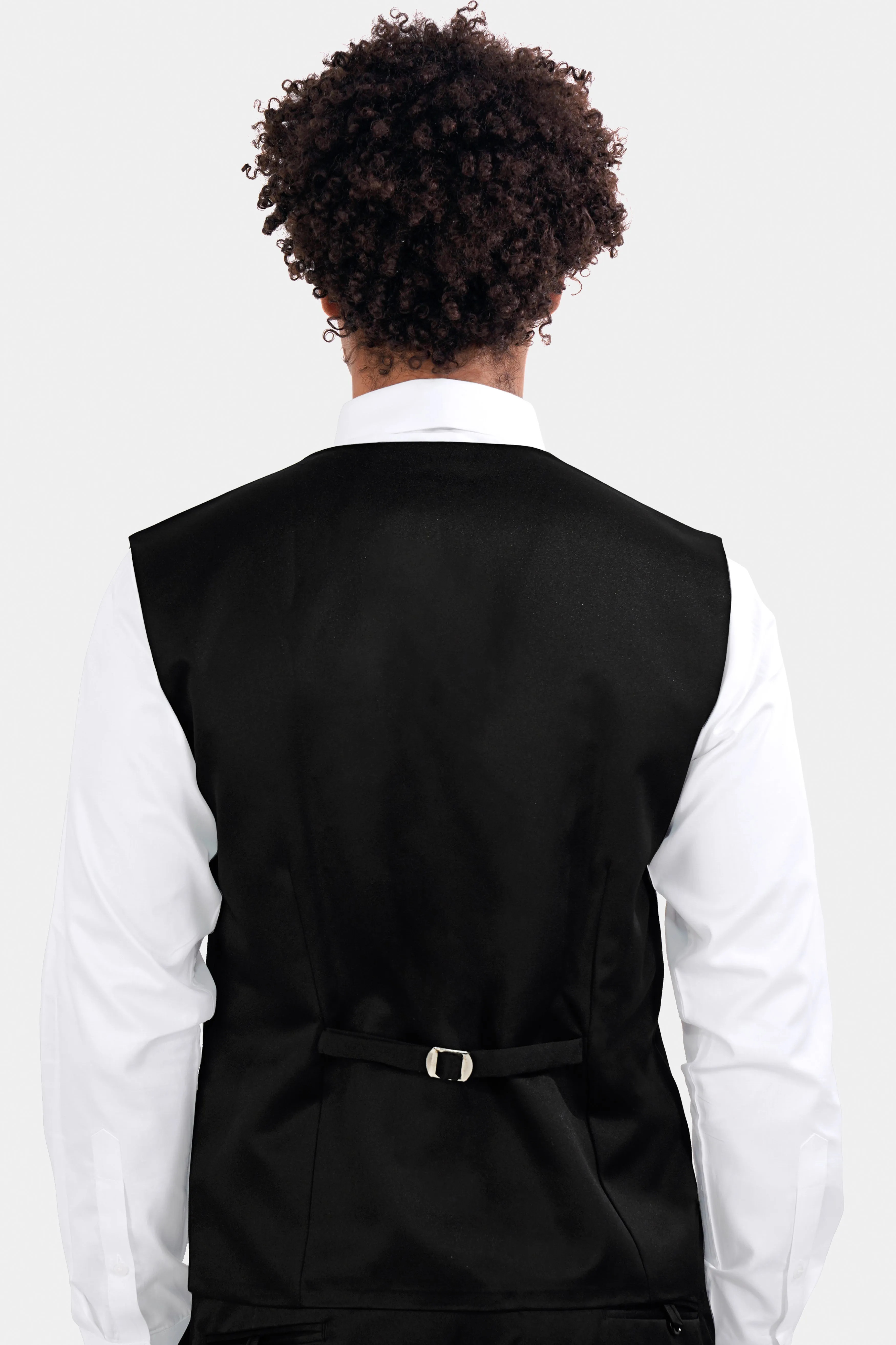 Jade Black Wool Rich Waistcoat sold by French Crown product image thumbnail 4