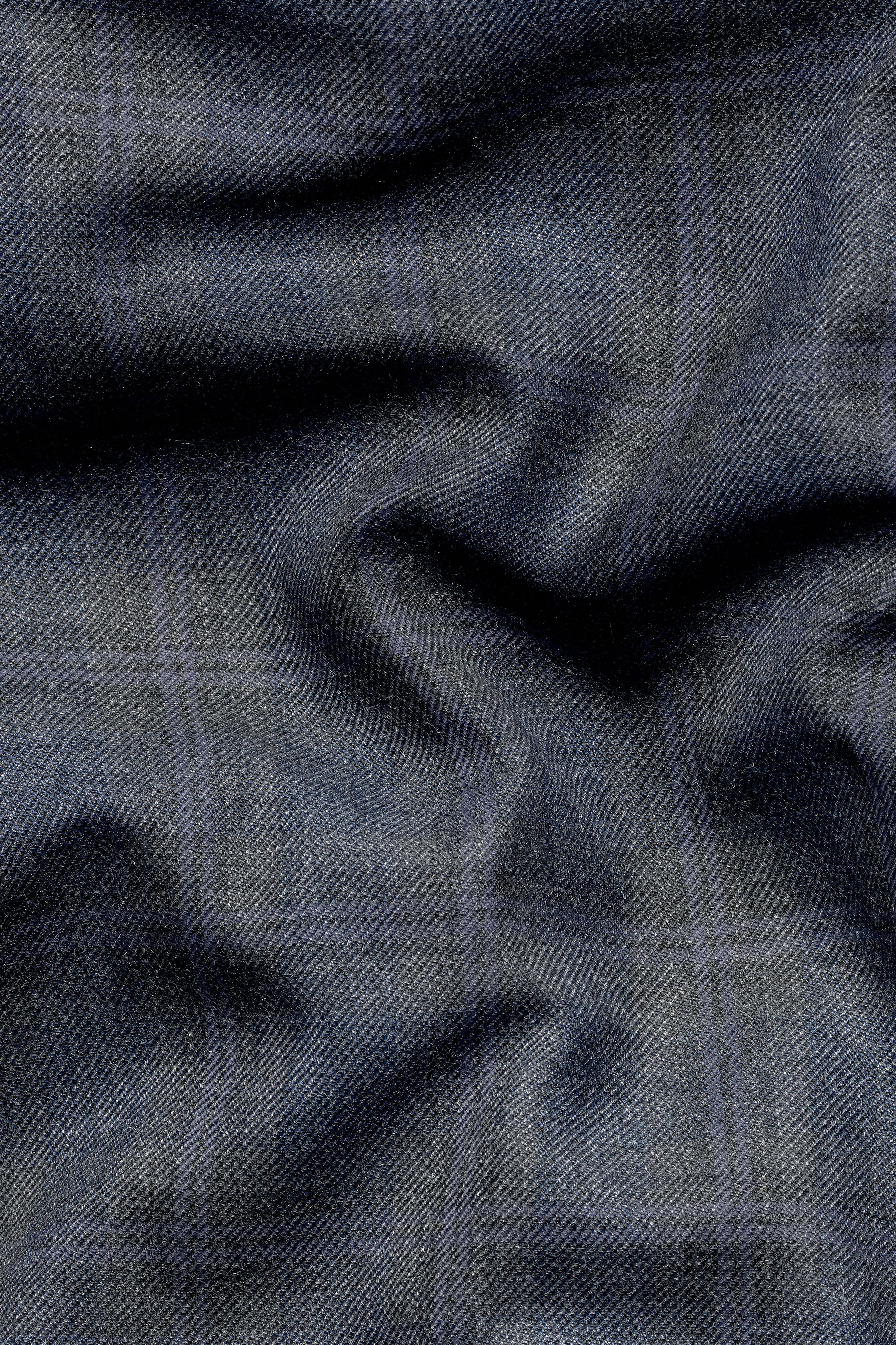 Ebony Clay Blue and Gravel Gray Plaid Waistcoat sold by French Crown product image thumbnail 3