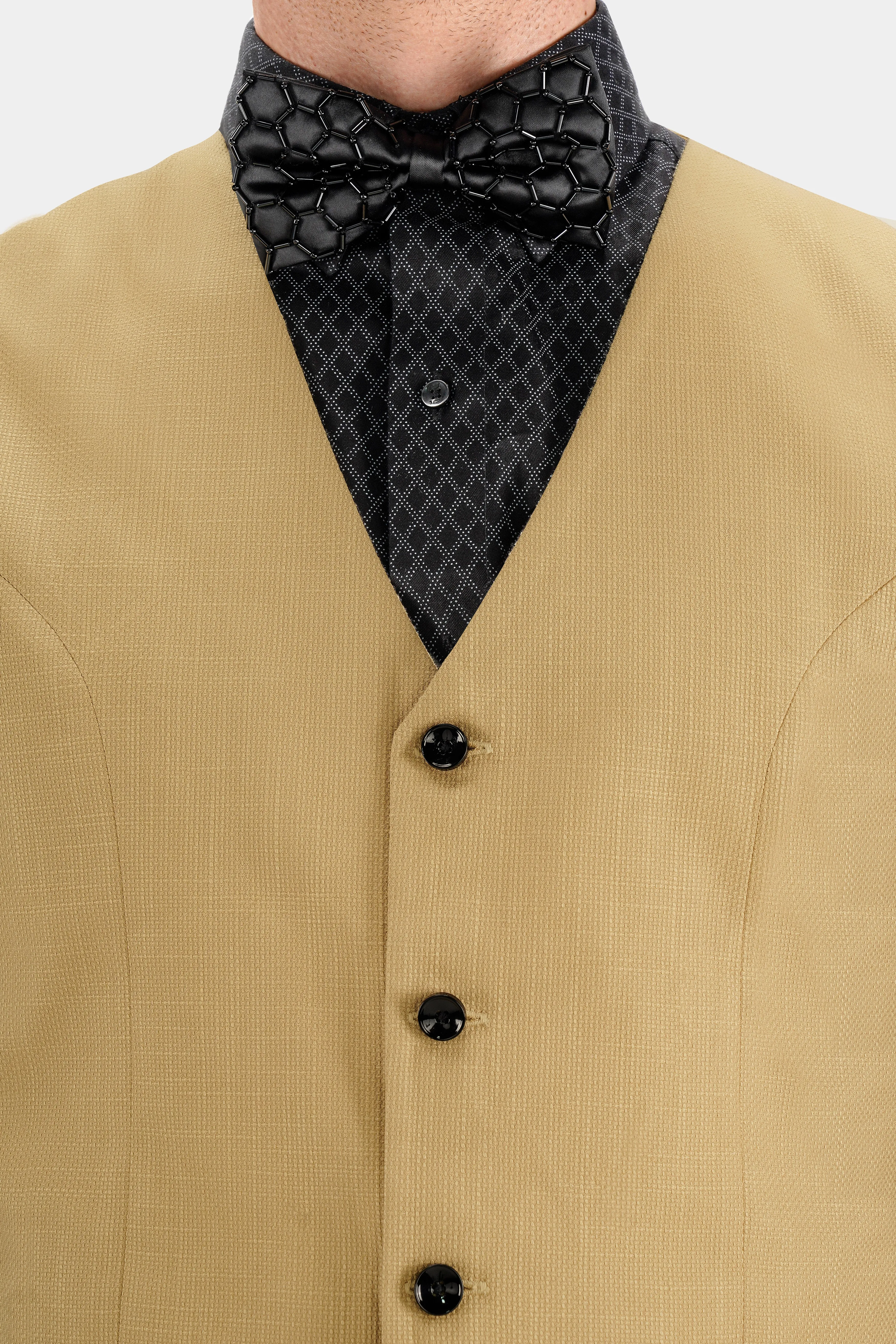 Muesli Brown Wool Rich Waistcoat sold by French Crown product image thumbnail 4