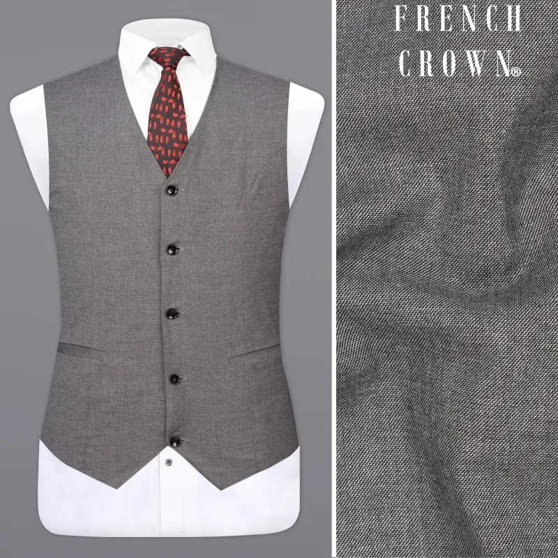 Ironside Gray Textured Waistcoat sold by French Crown