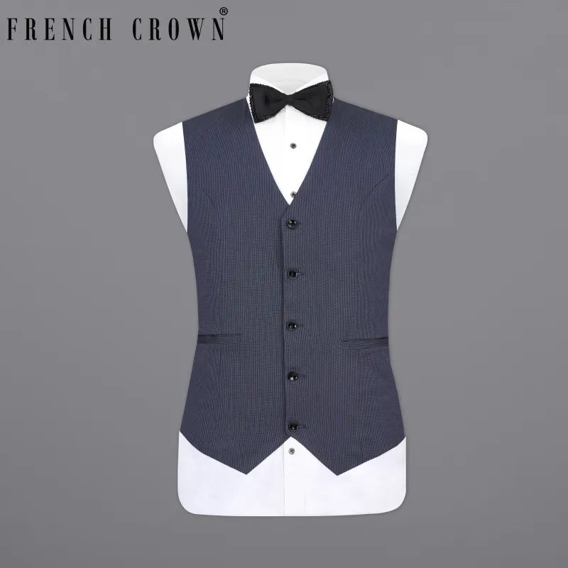 Iridium Blue Premium Cotton Waistcoat sold by French Crown