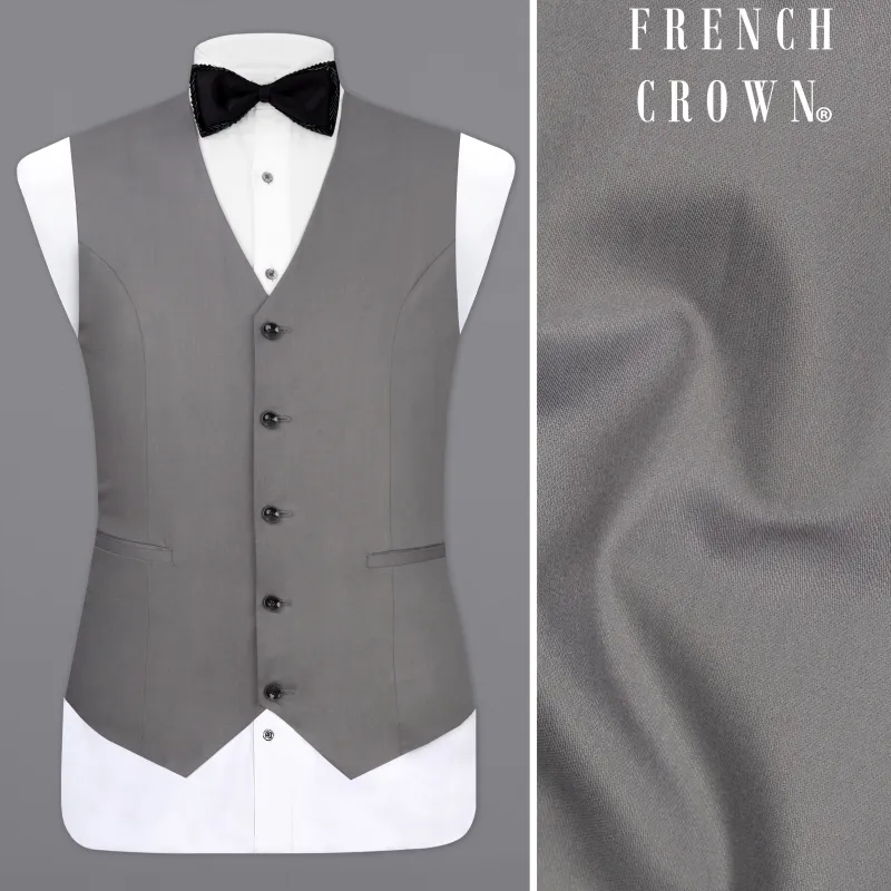 Granite Gray Designer Waistcoat sold by French Crown