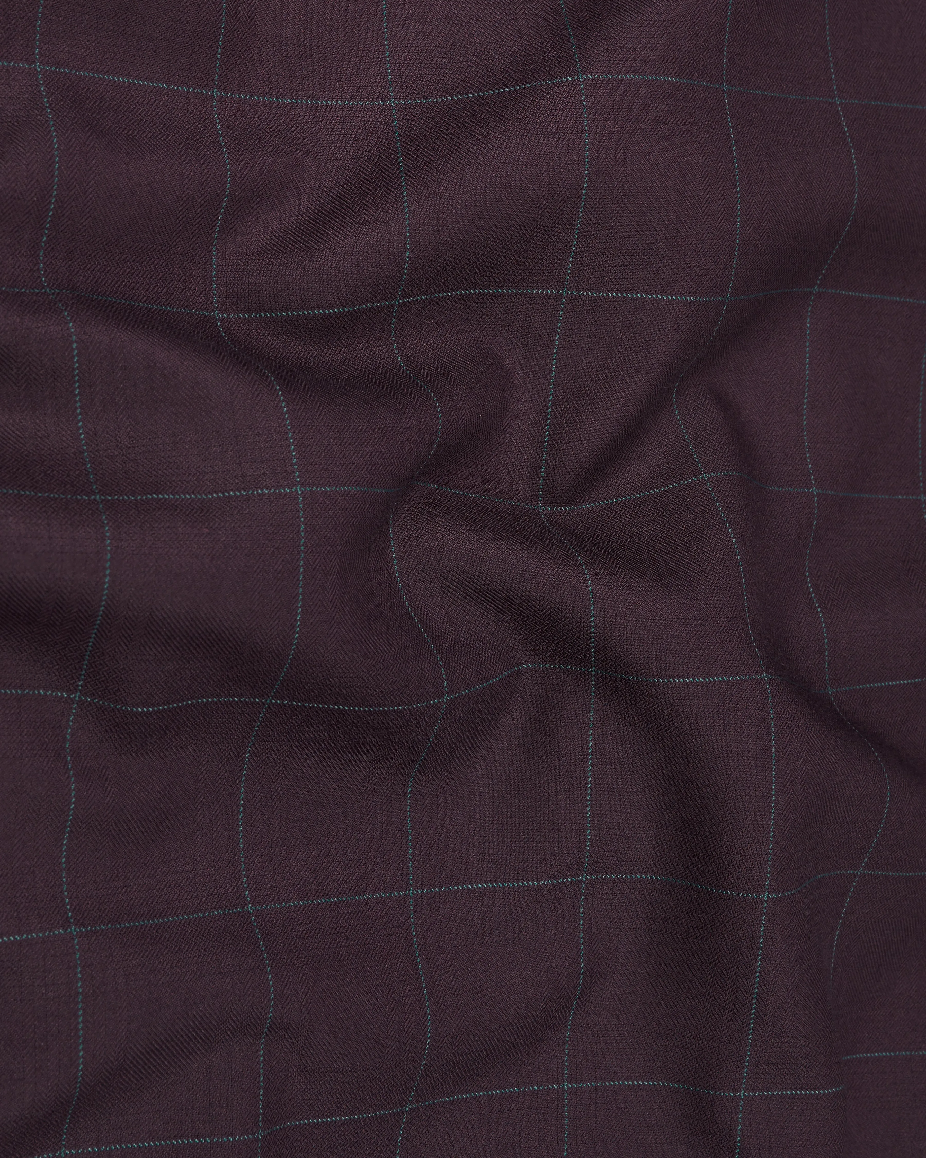 Thunder Maroon Plaid Nehru Jacket sold by French Crown product image thumbnail 3