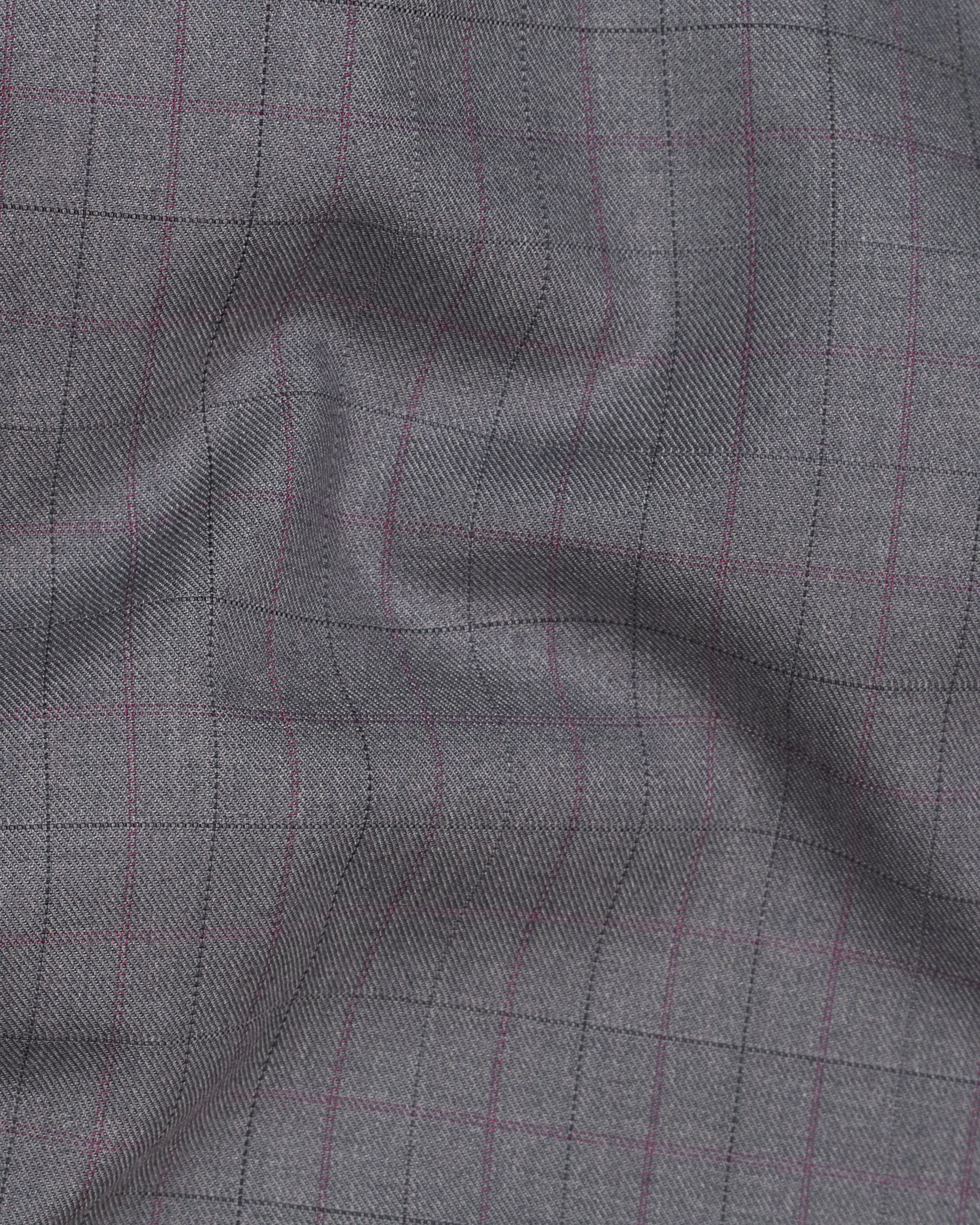 Storm Dust Gray Plaid Waistcoat sold by French Crown product image thumbnail 3