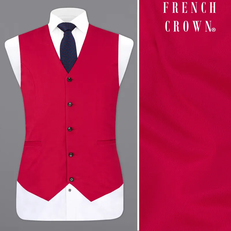 Shiraz Red Premium Cotton Waistcoat sold by French Crown