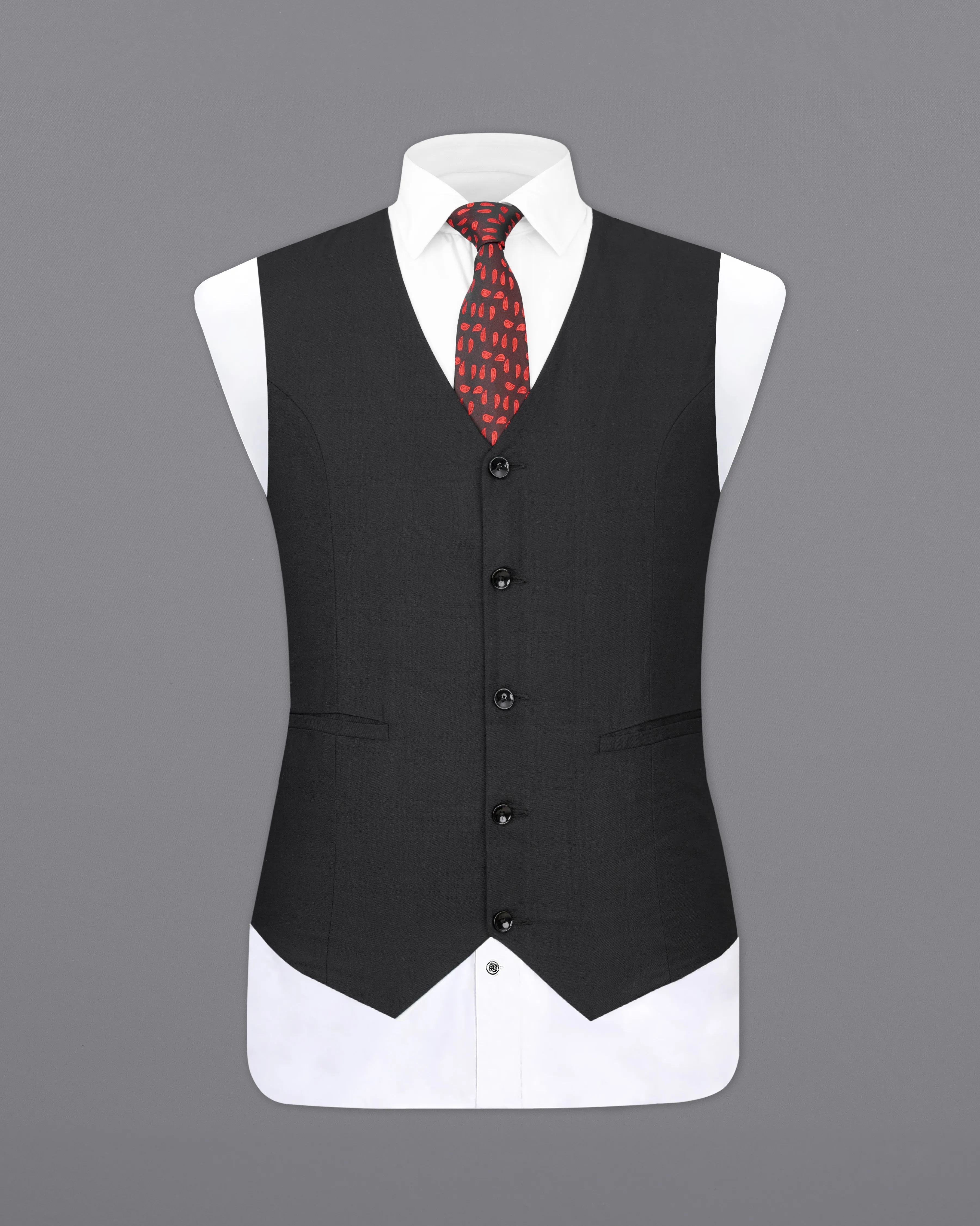 Shark Black Textured Waistcoat sold by French Crown product image thumbnail 2