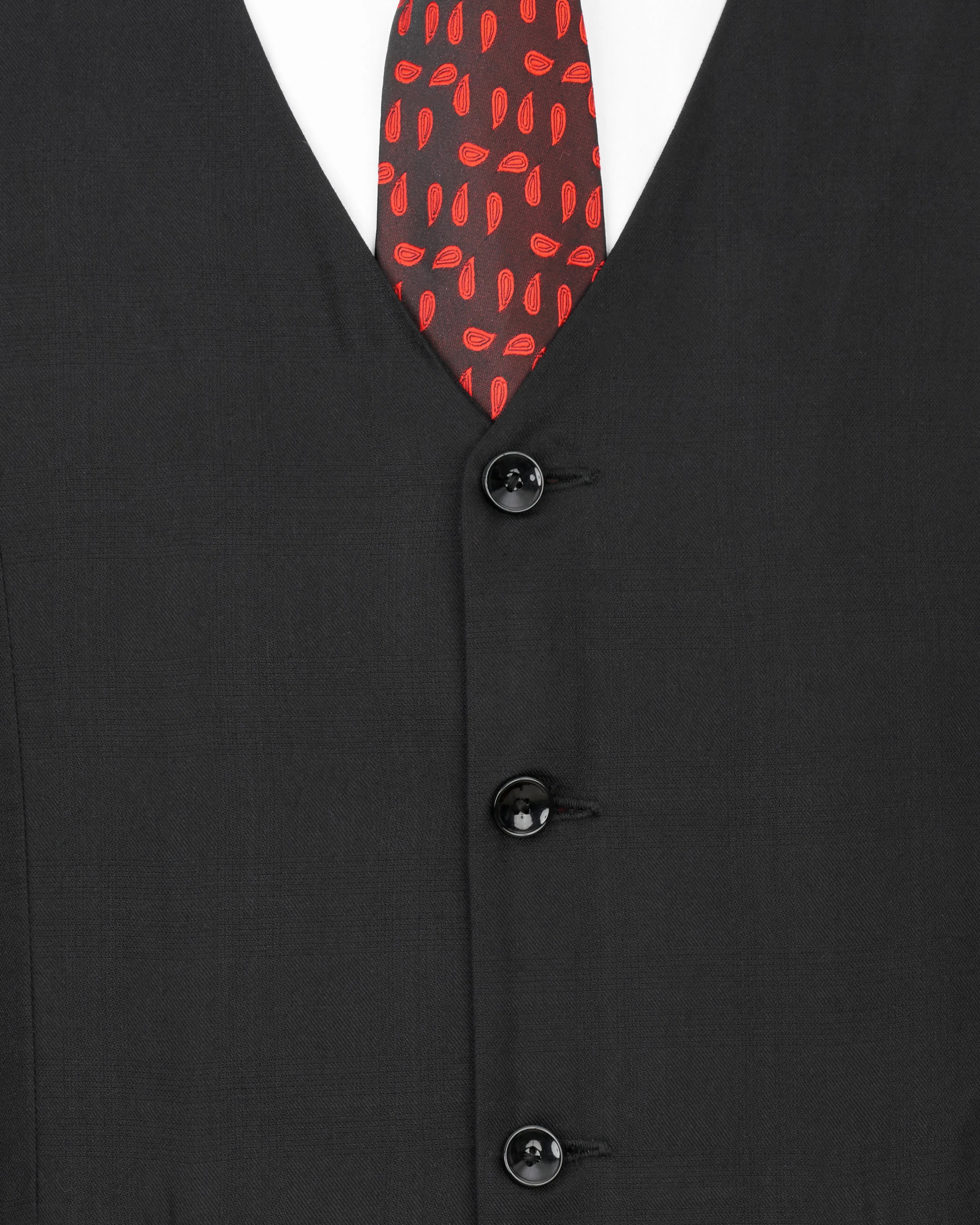 Shark Black Textured Waistcoat sold by French Crown product image thumbnail 5