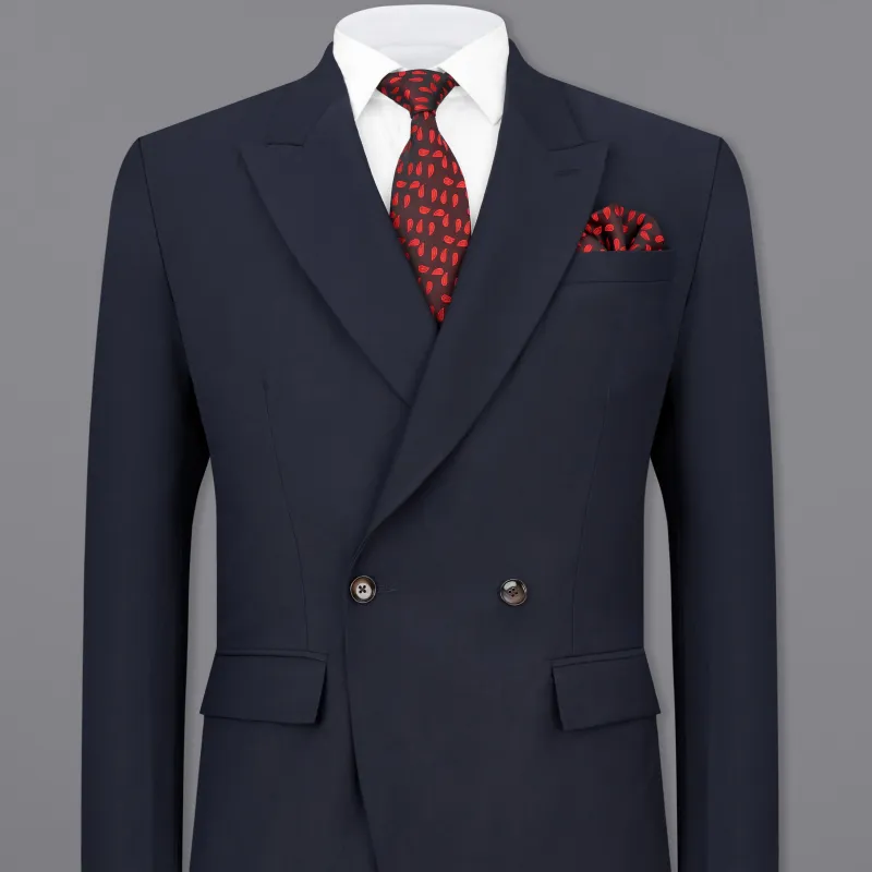 Baltic Sea Blue Double Breasted Blazer sold by French Crown