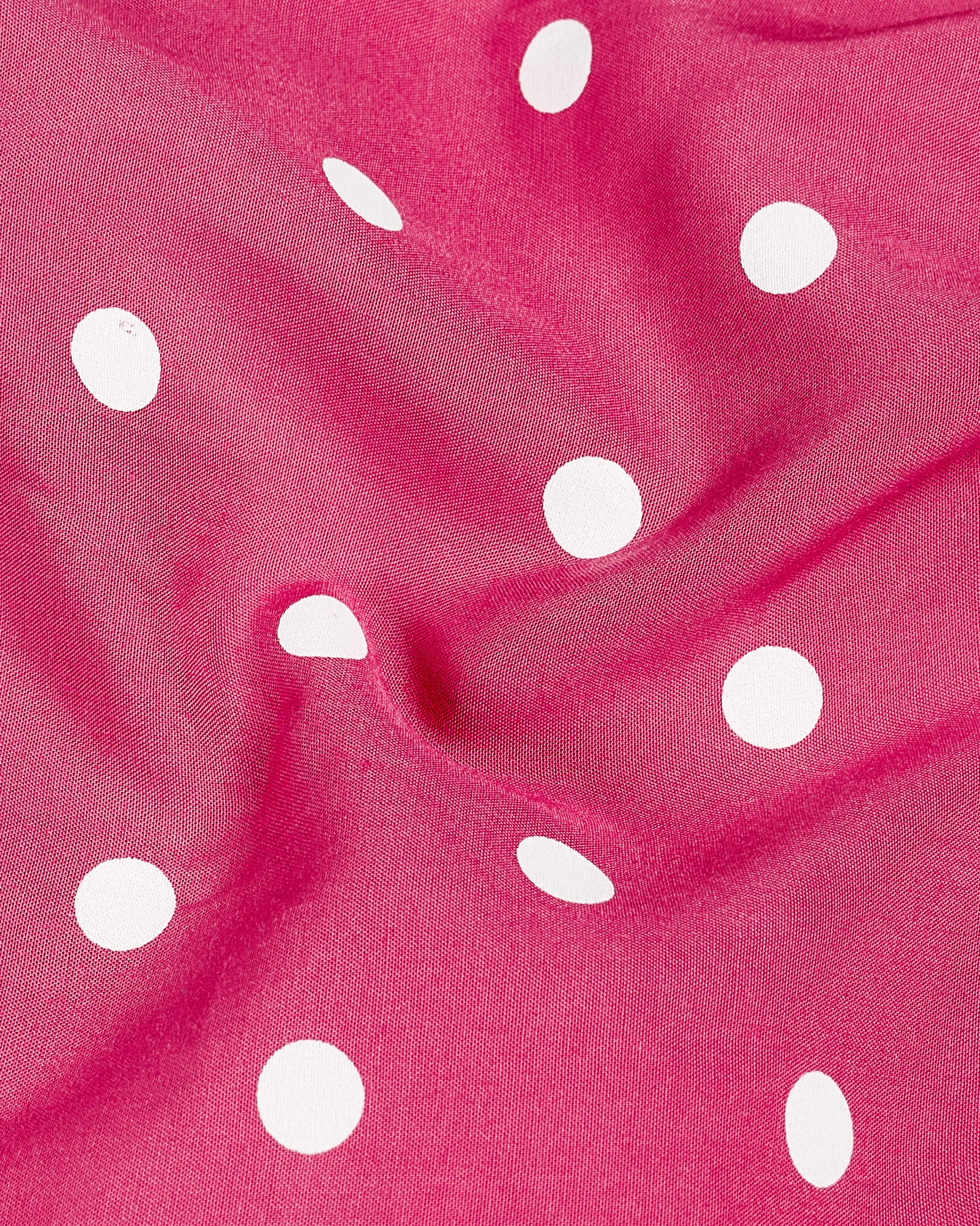 Rhino Pink Polka Dots Premium Tencel Shirt sold by French Crown product image thumbnail 3