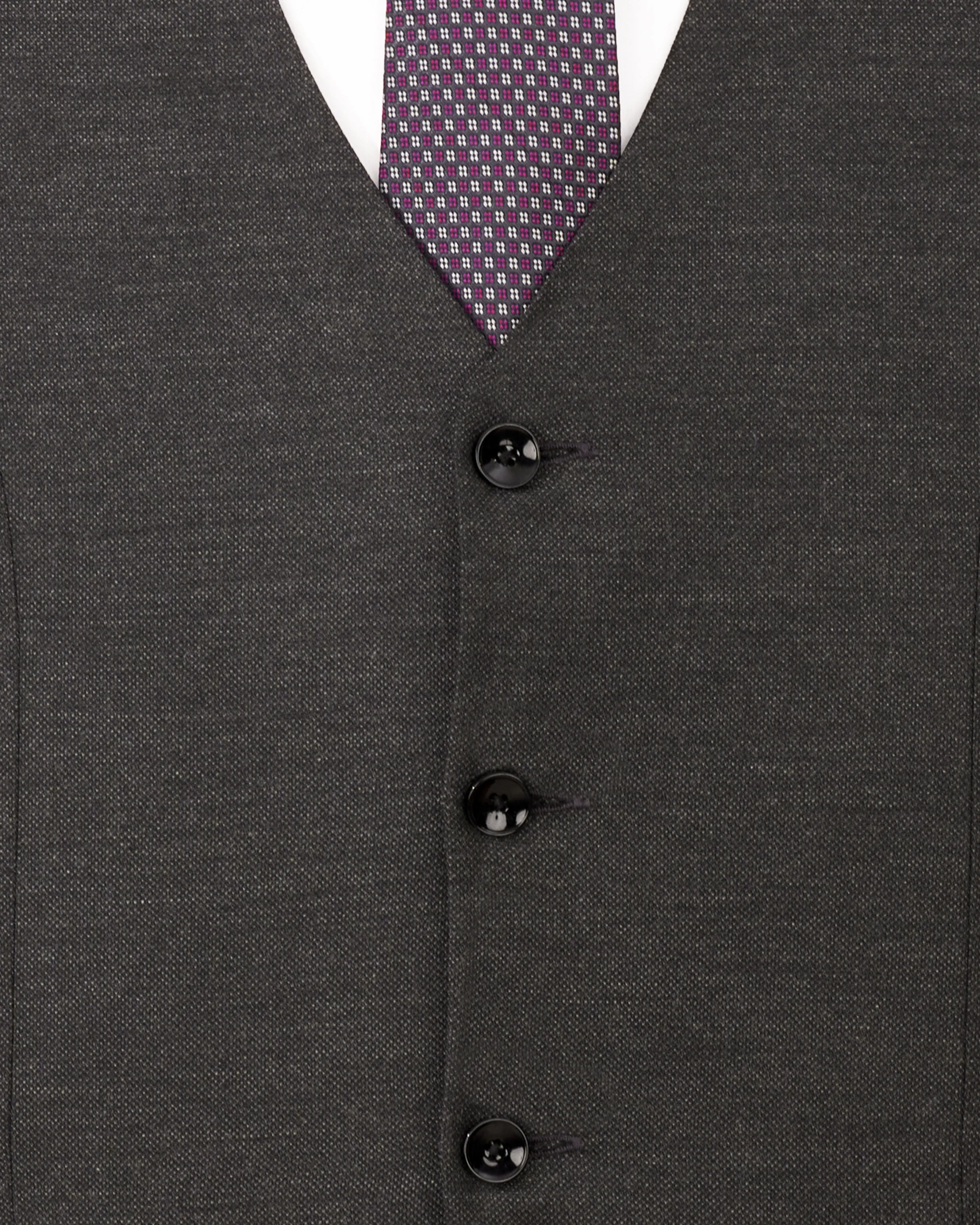 Iridium Gray Wool Rich Waistcoat sold by French Crown product image thumbnail 5
