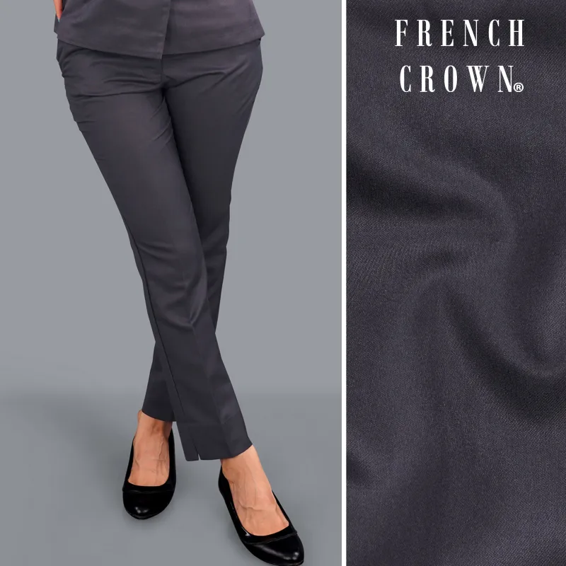 Gravel Gray Subtle Sheen Women's Pant sold by French Crown
