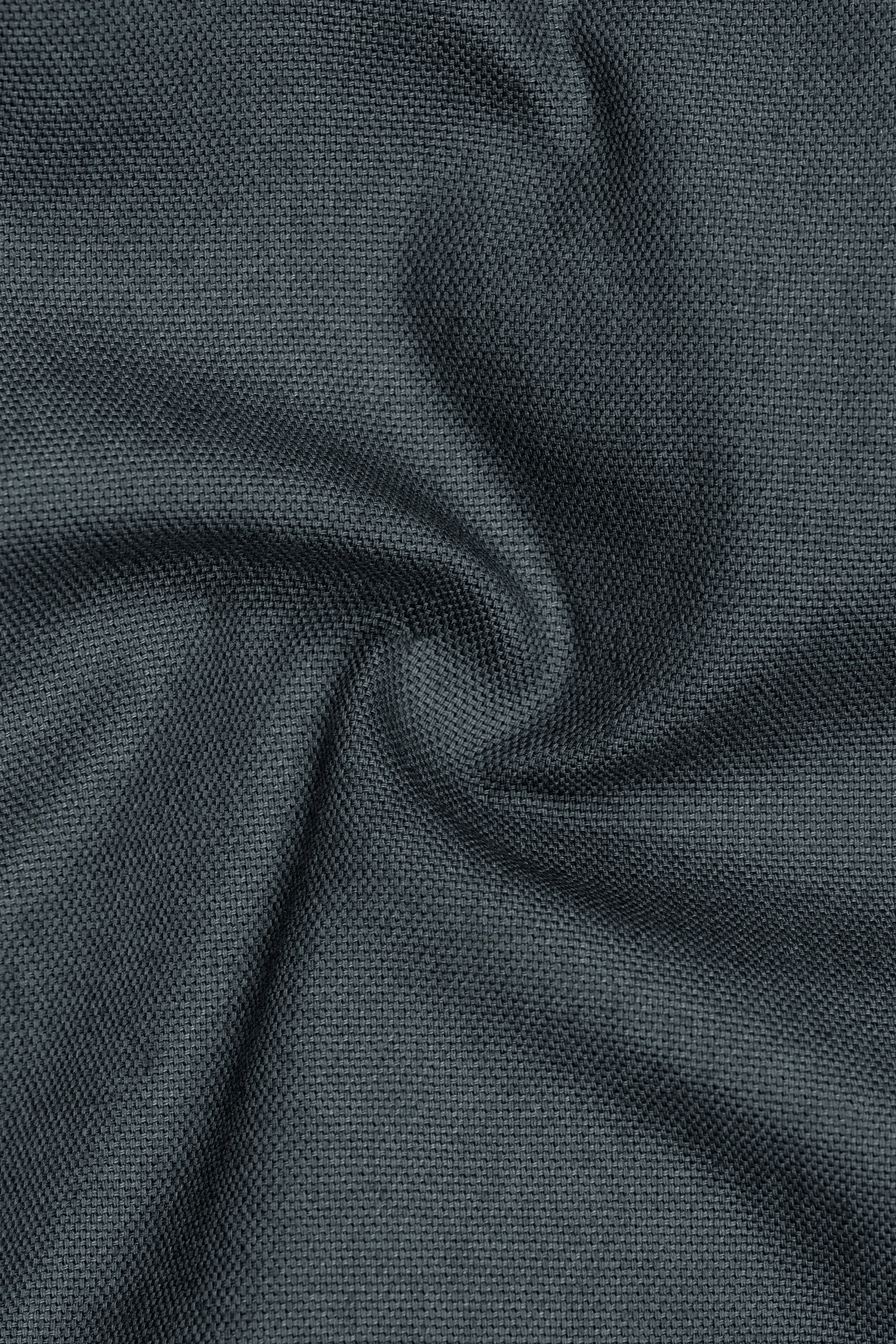 Limed Spruce Grey Textured Premium Cotton Waistcoat sold by French Crown product image thumbnail 3