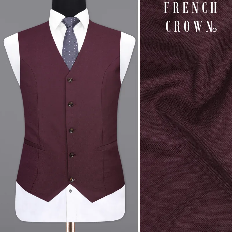 Cocoa Bean Maroon Waistcoat sold by French Crown