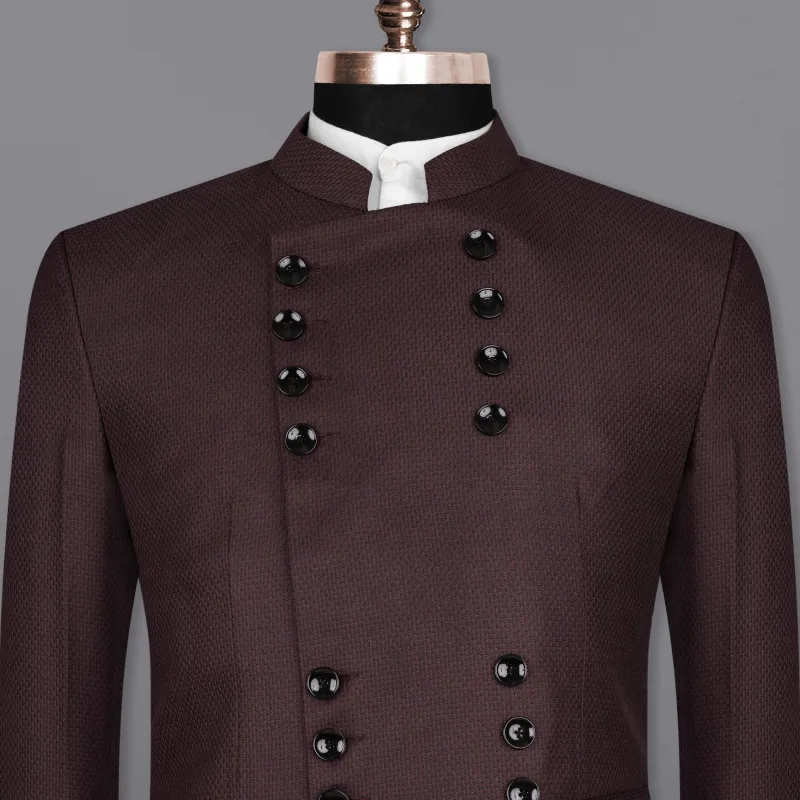 Temptress Double Breasted Bandhgala Wool Rich Blazer sold by French Crown