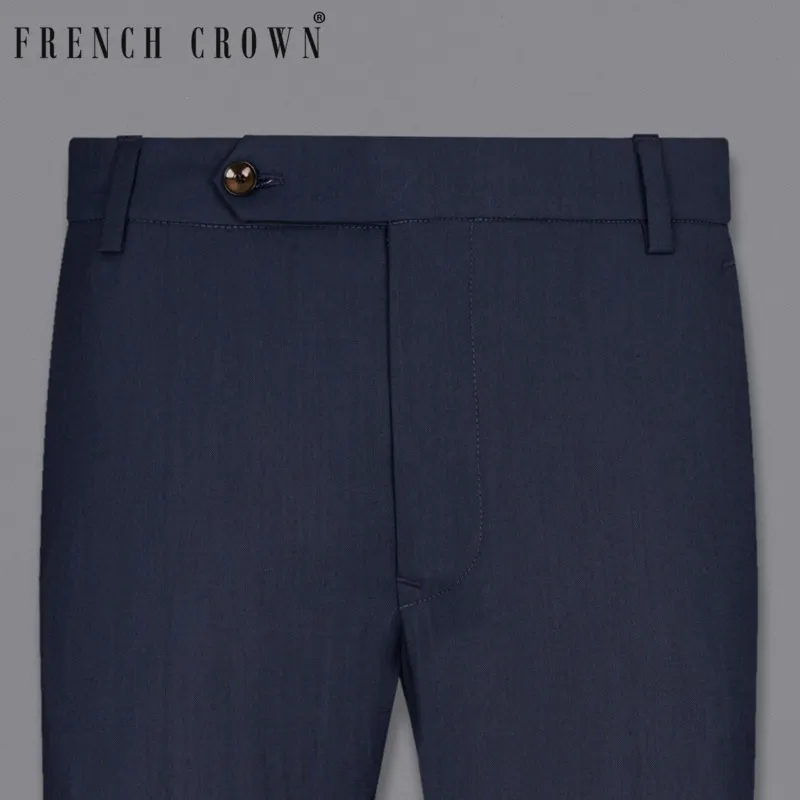 Tangaroa Blue Wool Rich  Pant sold by French Crown